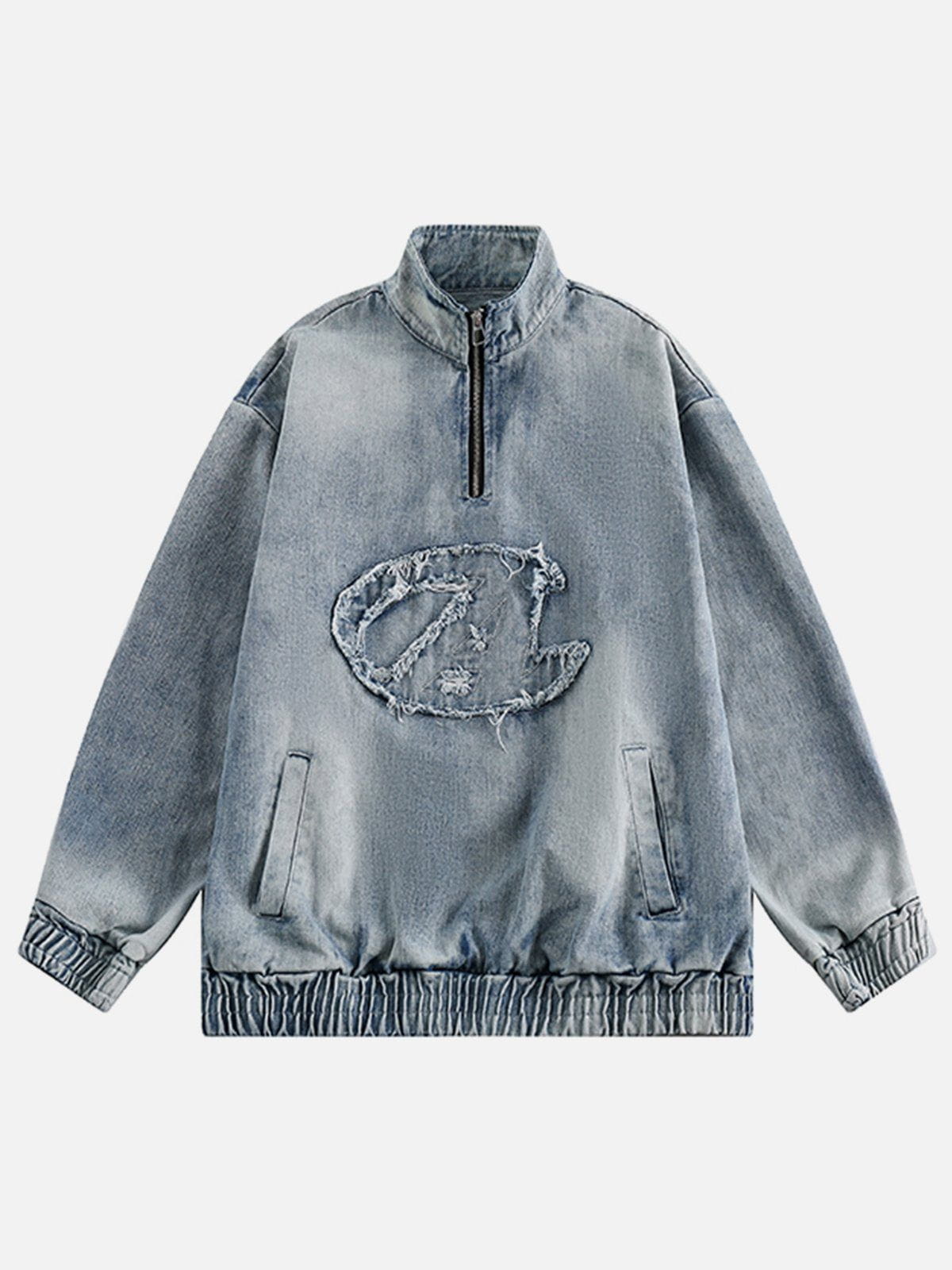 Fringe Embroidery Washed Sweatshirt | Aelfric Eden