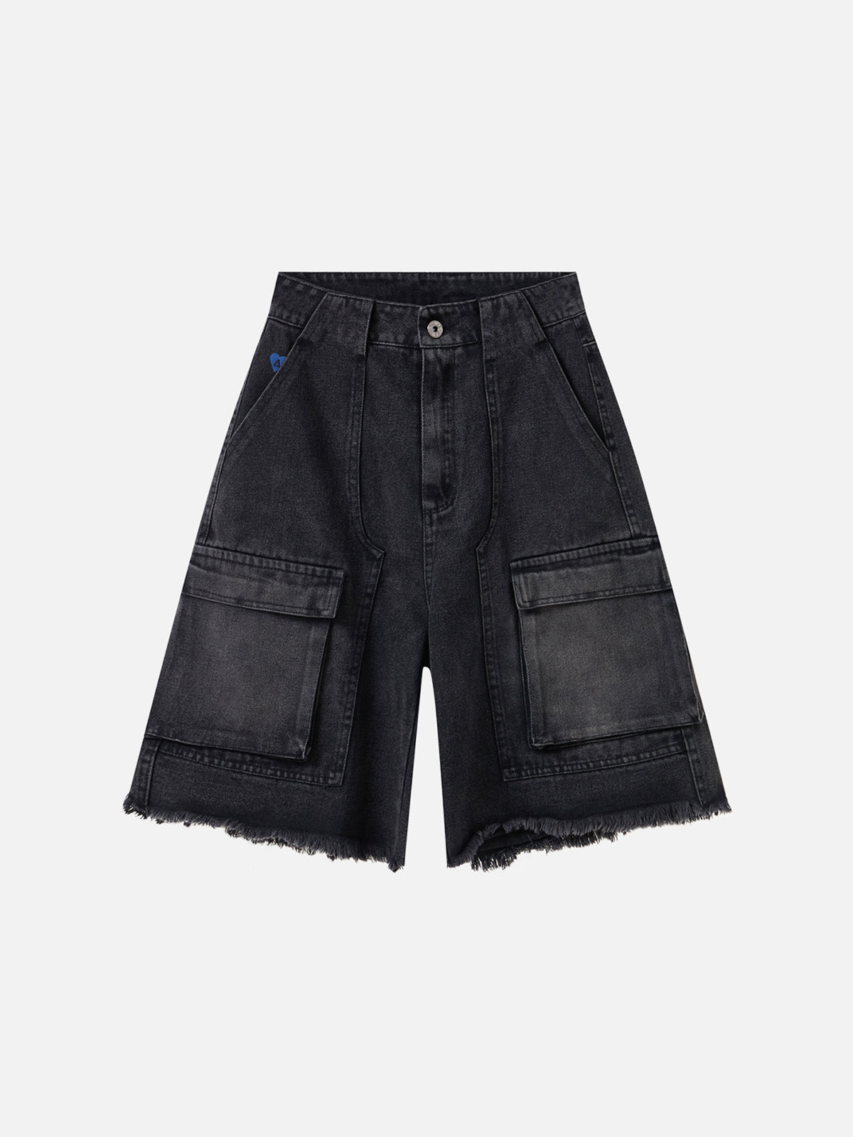 Fringe Cargo Jorts with Multi-Pocket Design & Raw Hems | Aelfric Eden