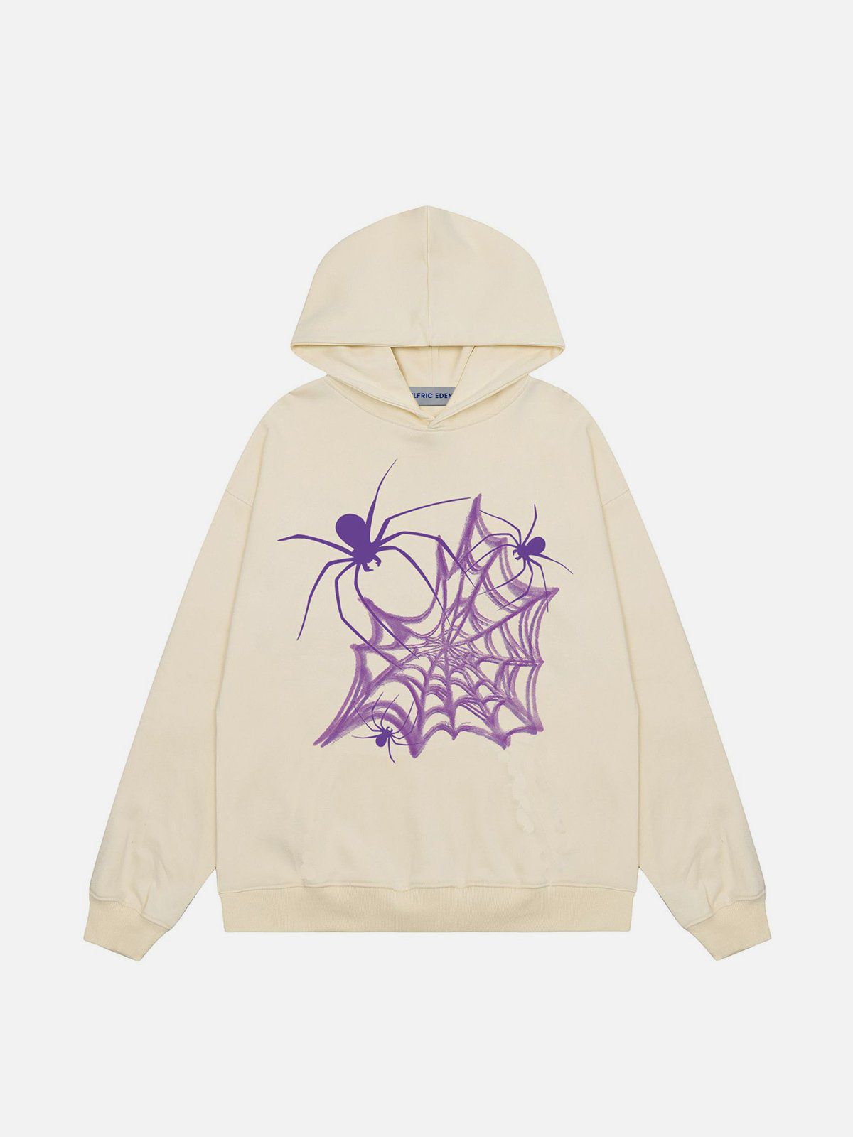 Spider Web Print Hoodie for Men | Aelfric Eden Cotton Oversized