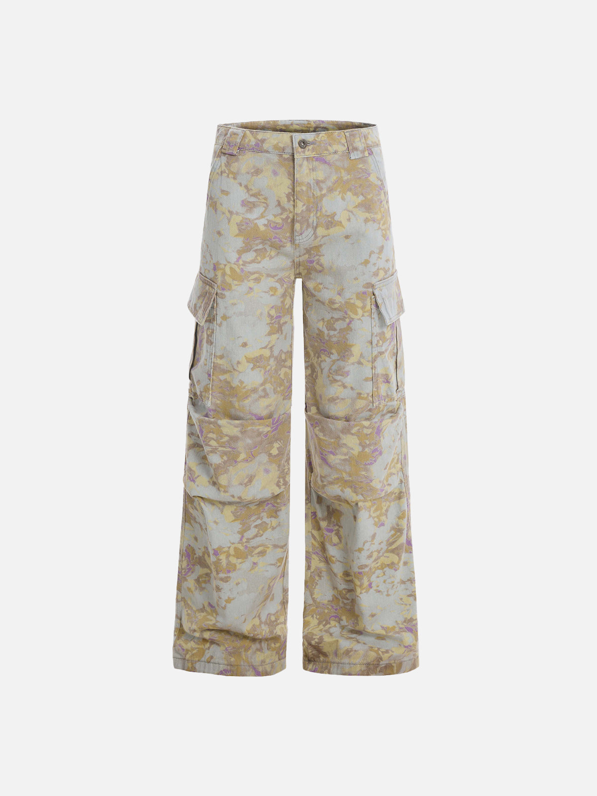Tie-Dye Camouflage Cargo Pants with Multi-Pockets | Aelfric Eden
