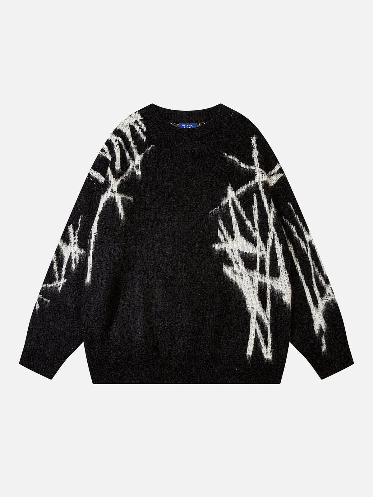Irregular Graffiti Sweater with Bold Contrast Colors | Aelfric Eden