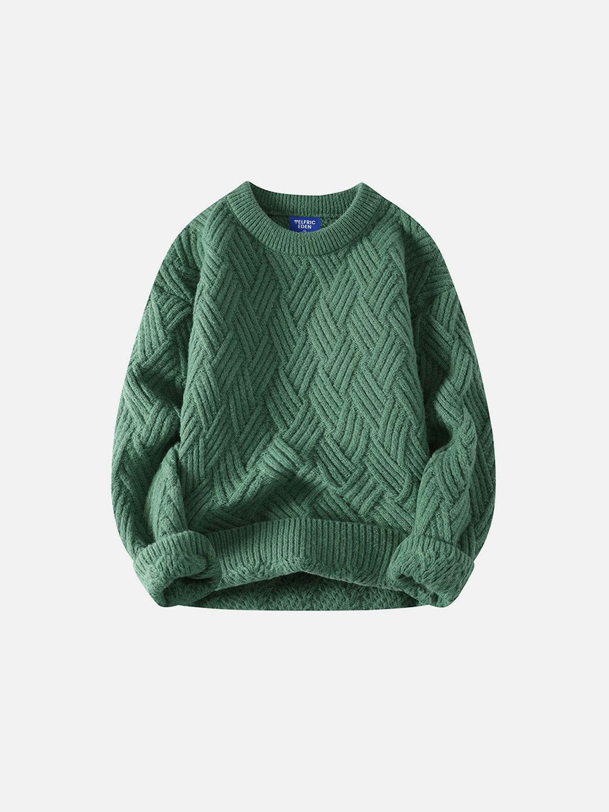 Twist Knit Sweater for Men & Women | Cozy Solid Pullover | Aelfric Eden