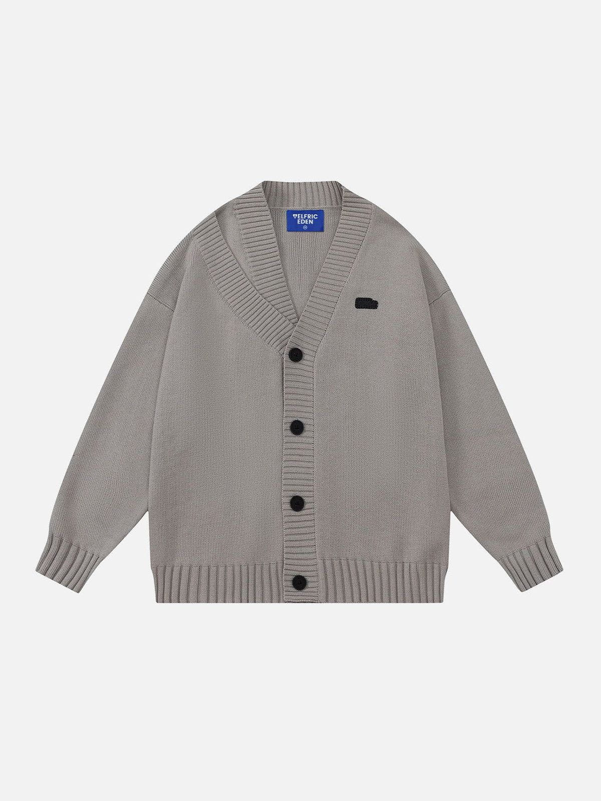 Oversized Cardigan with Irregular Neckline Design | Aelfric Eden