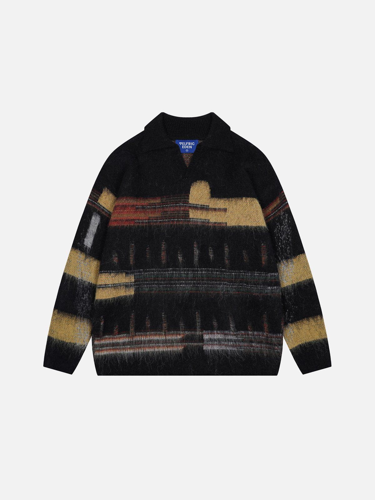Distressed Wool Polo Sweater for Men | Vintage-Inspired & Cozy | Aelfric Eden
