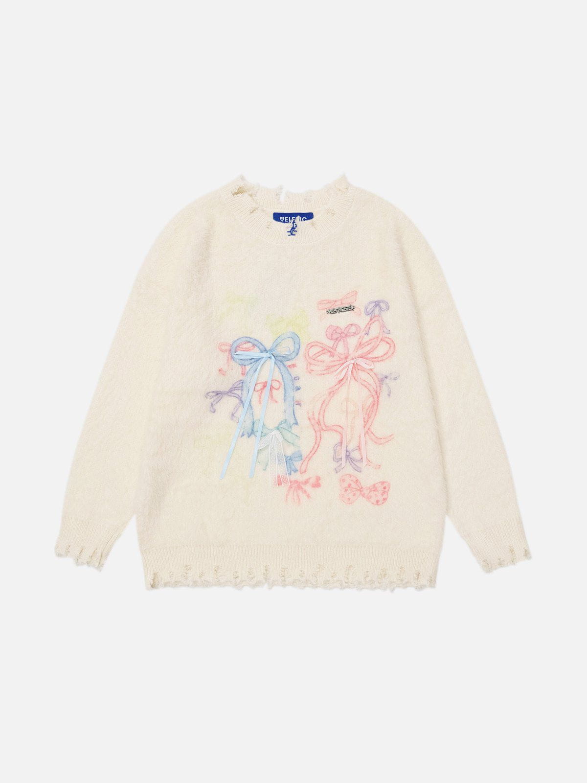 Bow Ribbon Sweater for Women - Casual & Cute | Aelfric Eden