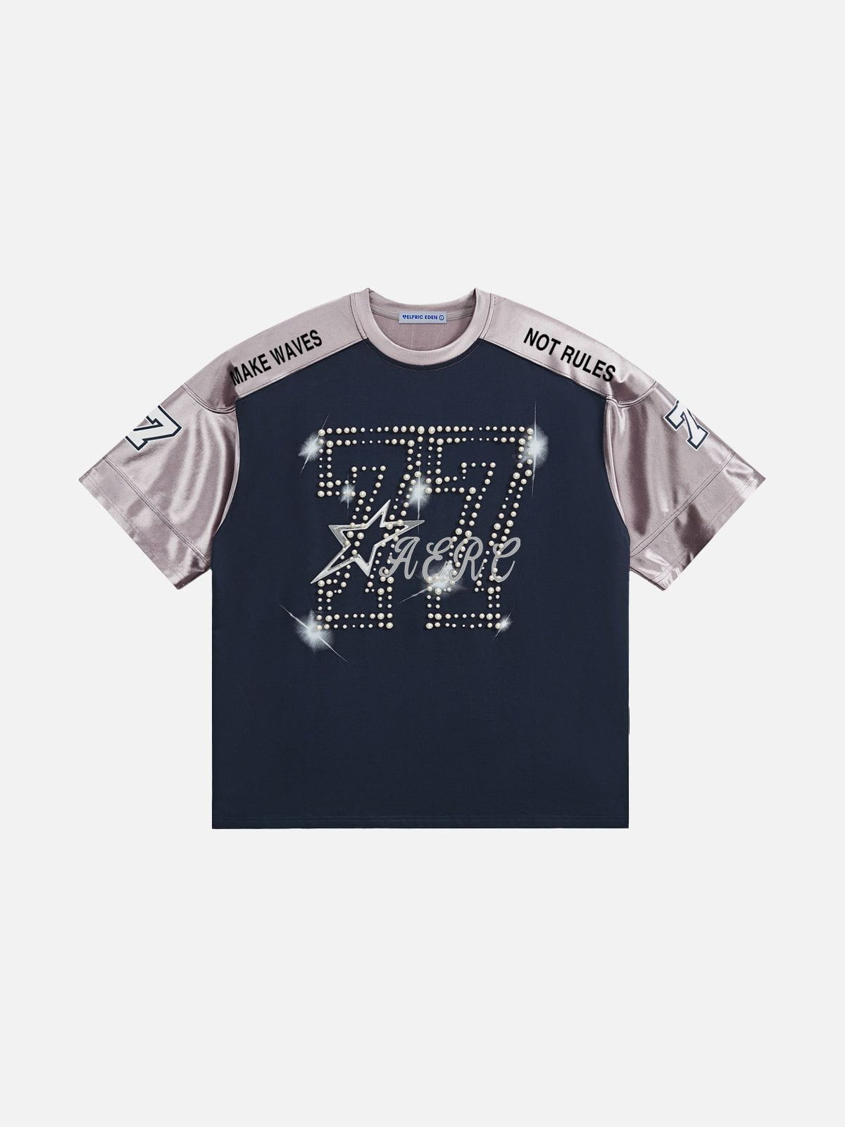 Pearl Number Football Jersey with Faux Pearls | Aelfric Eden