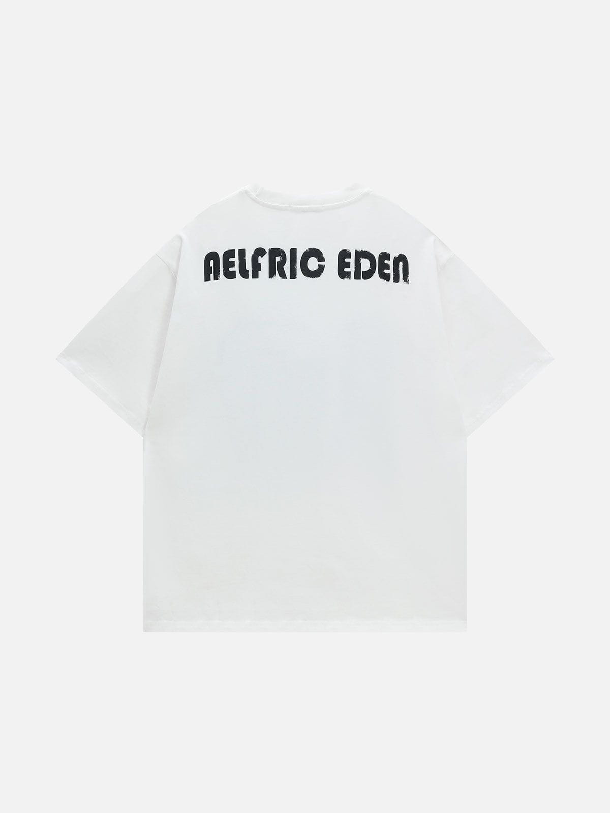 Camouflage Graphic Tee with Bold Number Design | Aelfric Eden