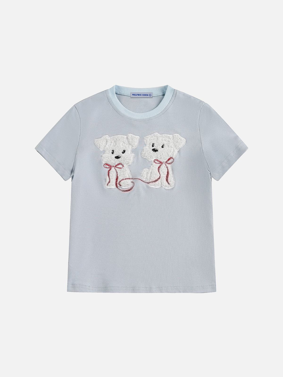 Aelfric Eden Bow Dog Graphic Tee | Slim Fit Cotton T-Shirt