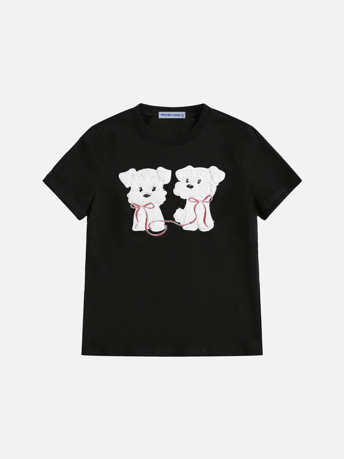 Aelfric Eden Bow Dog Graphic Tee | Slim Fit Cotton T-Shirt