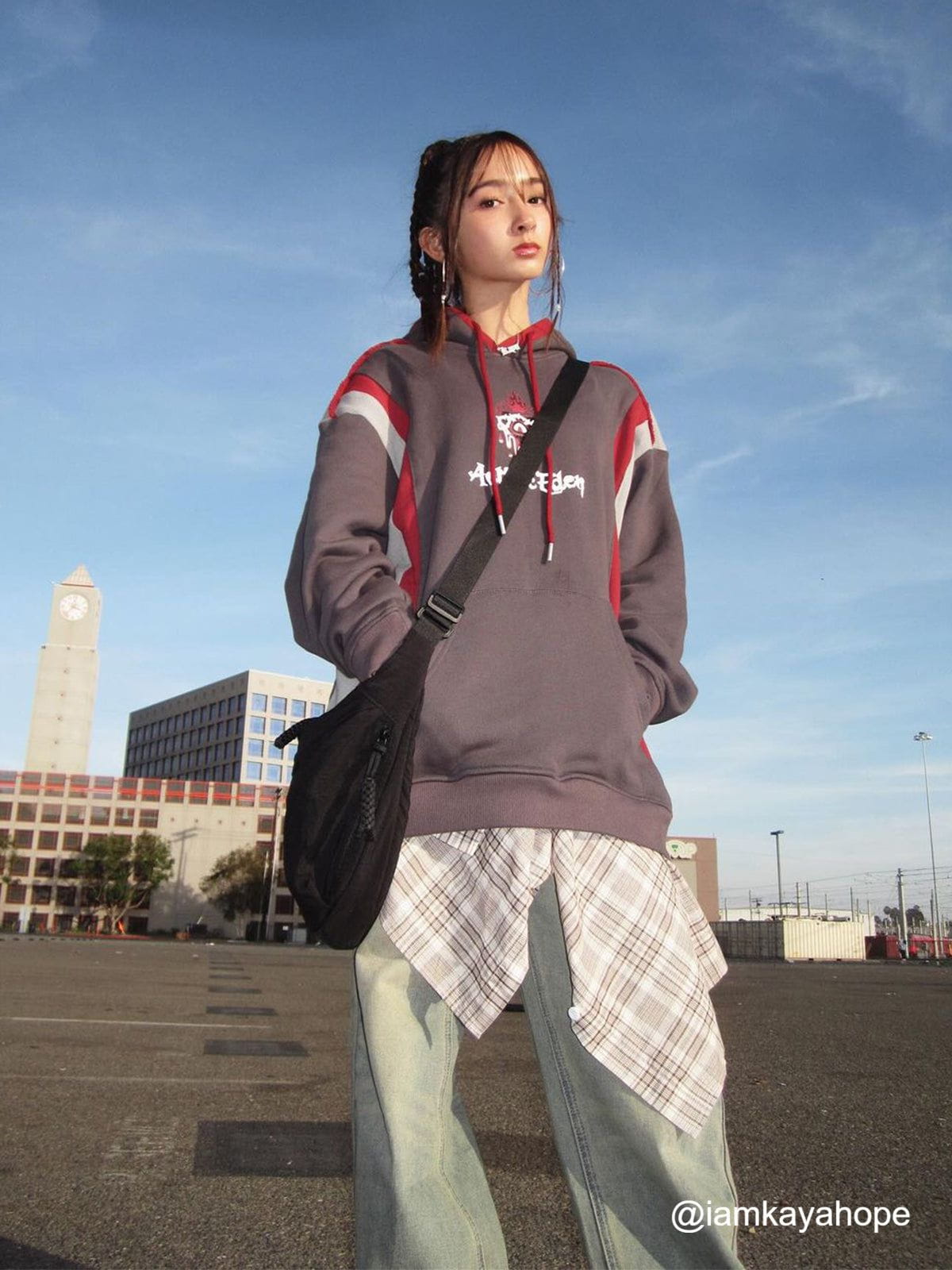 Color Block Hoodie with Patchwork Design | Aelfric Eden