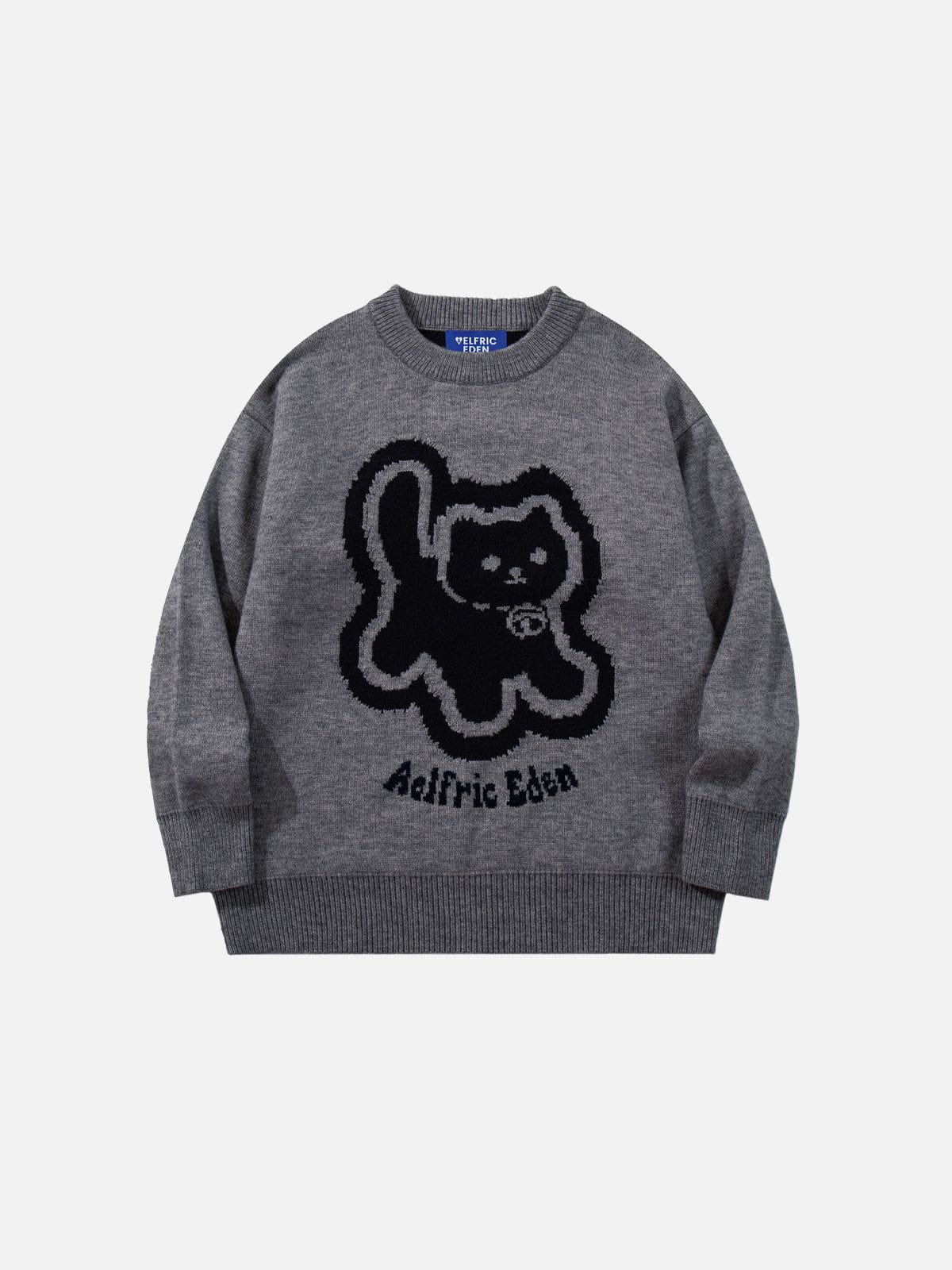 Cute Cat Graphic Sweater for Casual Wear | Aelfric Eden