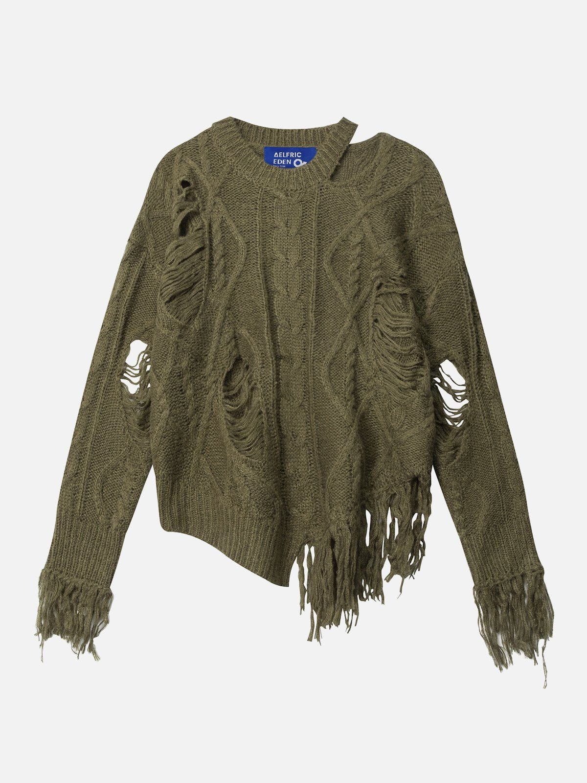 Distressed Fringe Oversized Sweater | 100% Acrylic