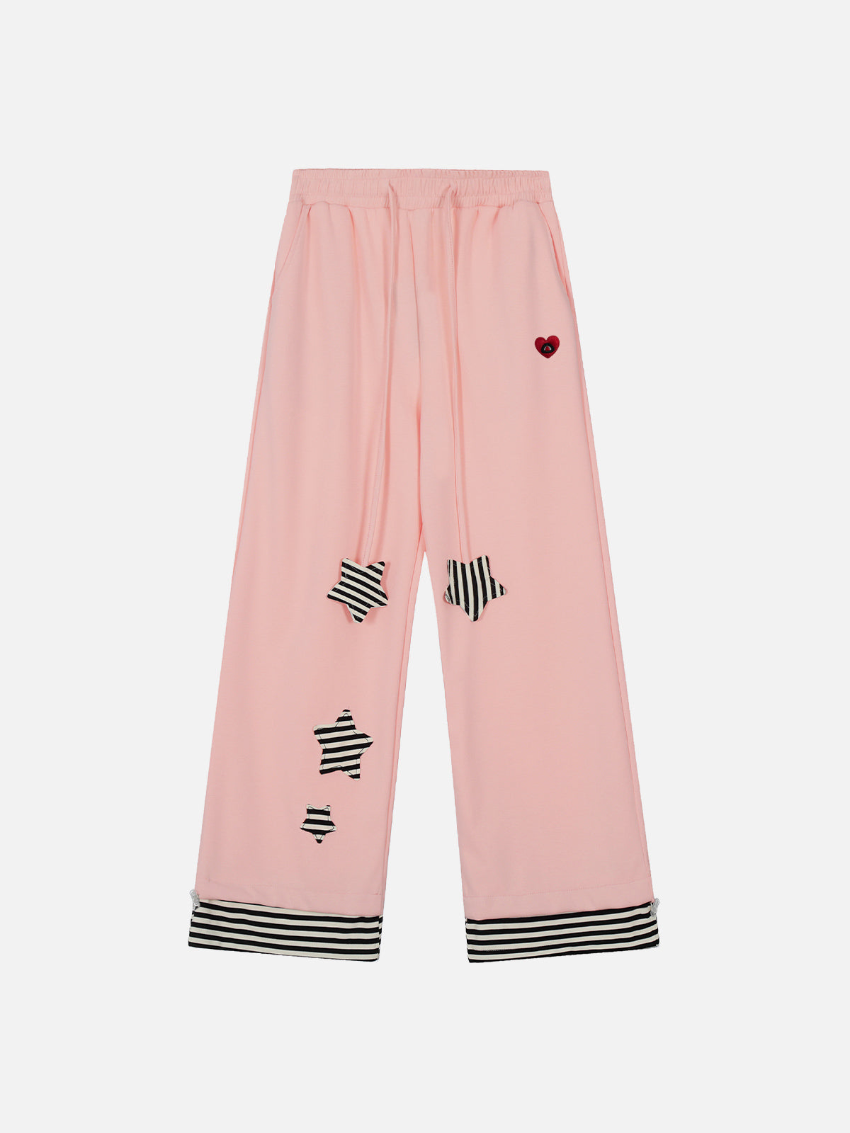 Retro Stripe Sweatpants with Star Patches | Aelfric Eden