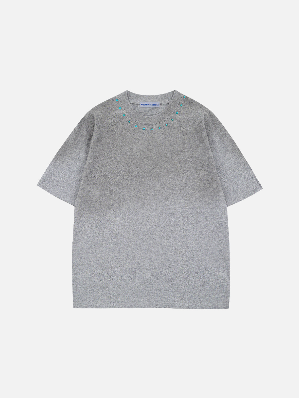 Vintage Washed Cotton Tee with Gradient Finish & Calaite Accents | Aelfric Eden