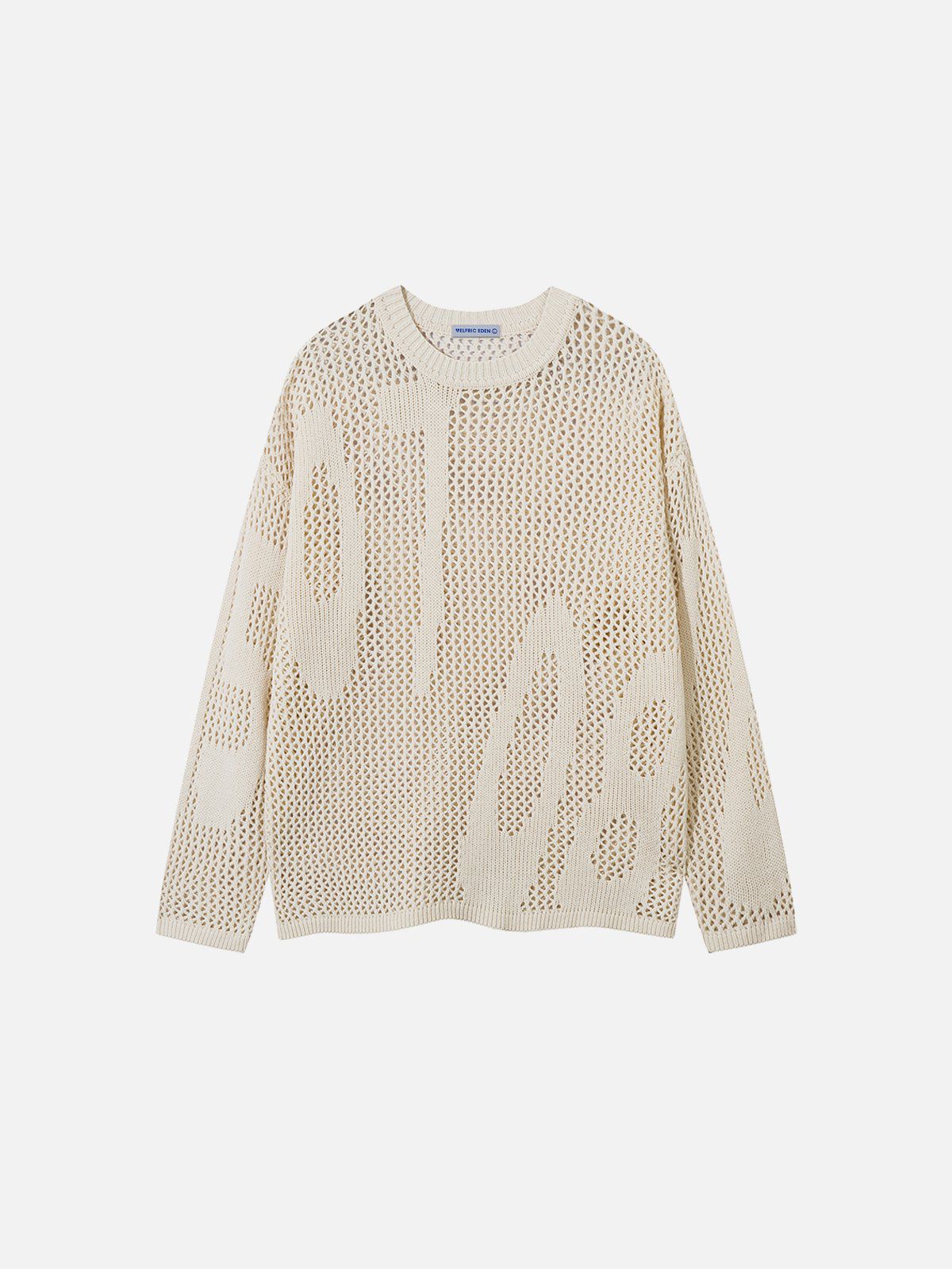 Open Knit Crew Neck Sweater for Men | Aelfric Eden