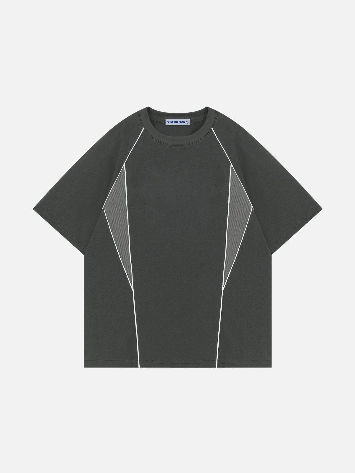 Breathable Mesh Patchwork Tee for Summer | Aelfric Eden