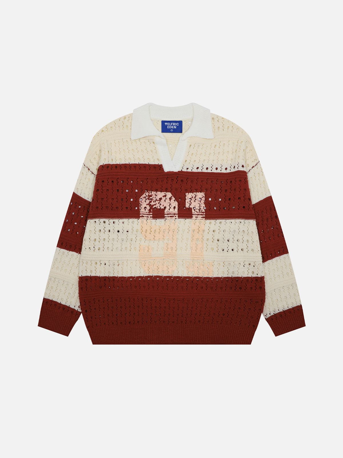 Stripe Open Knit Sweater in Bold Colors | Aelfric Eden