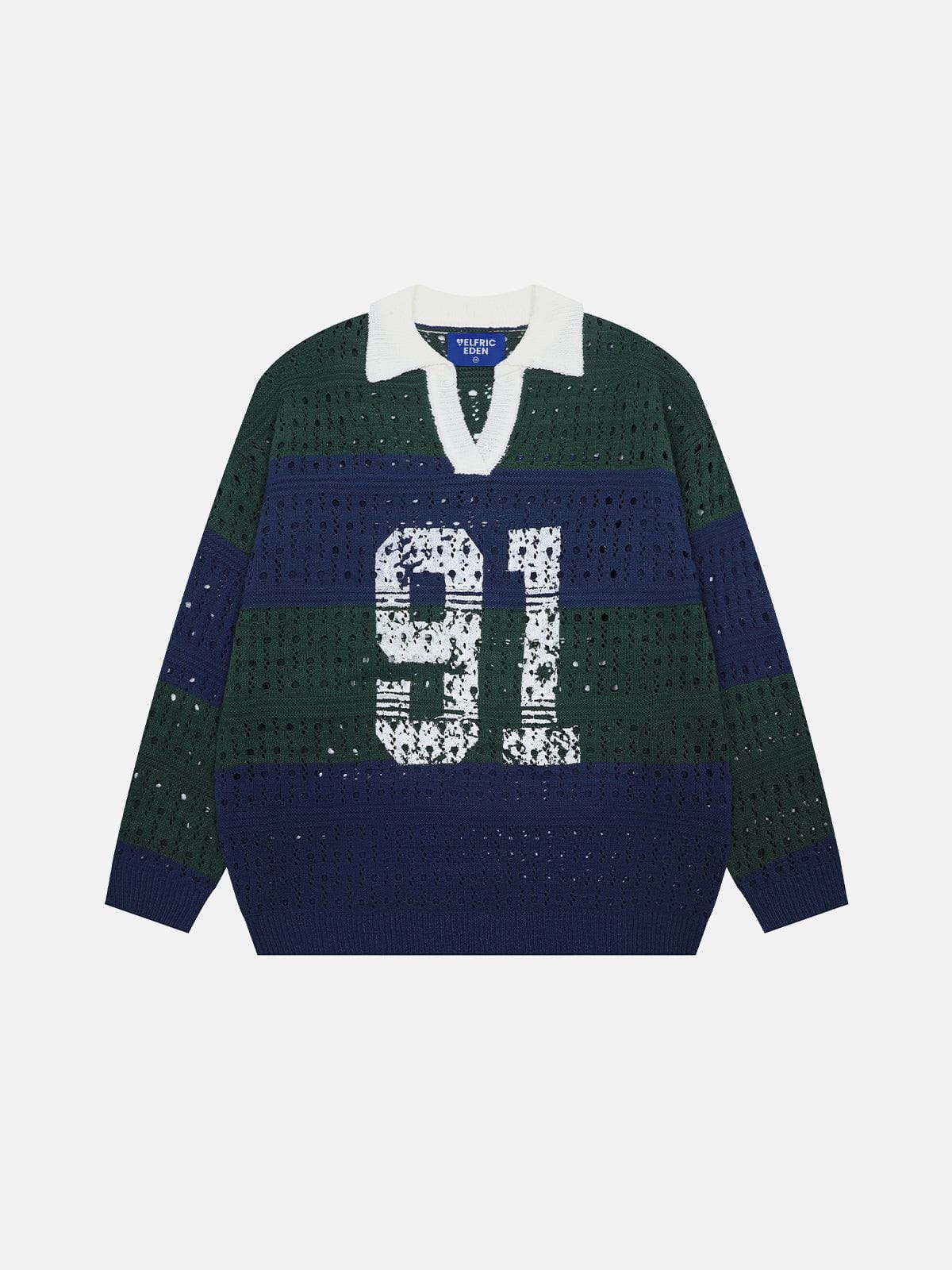 Stripe Open Knit Sweater in Bold Colors | Aelfric Eden