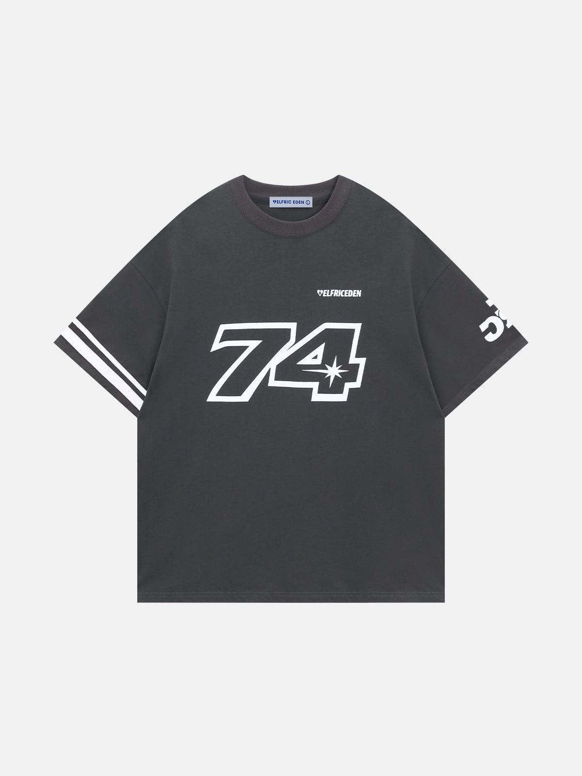 Vintage Lettered Cotton Tee with Varsity Print | Aelfric Eden