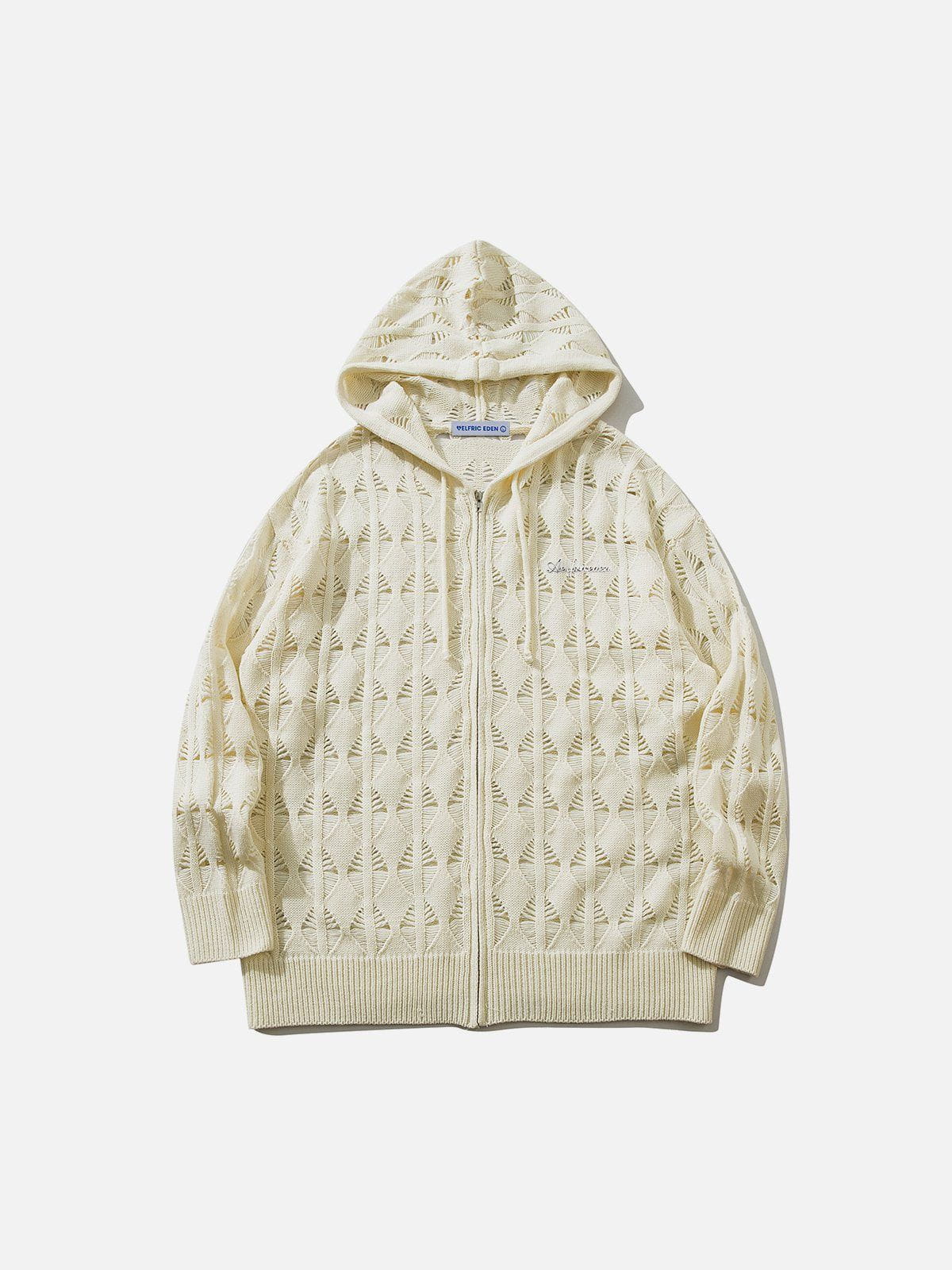 Open Knit Zip Up Hoodie for Men & Women | Aelfric Eden