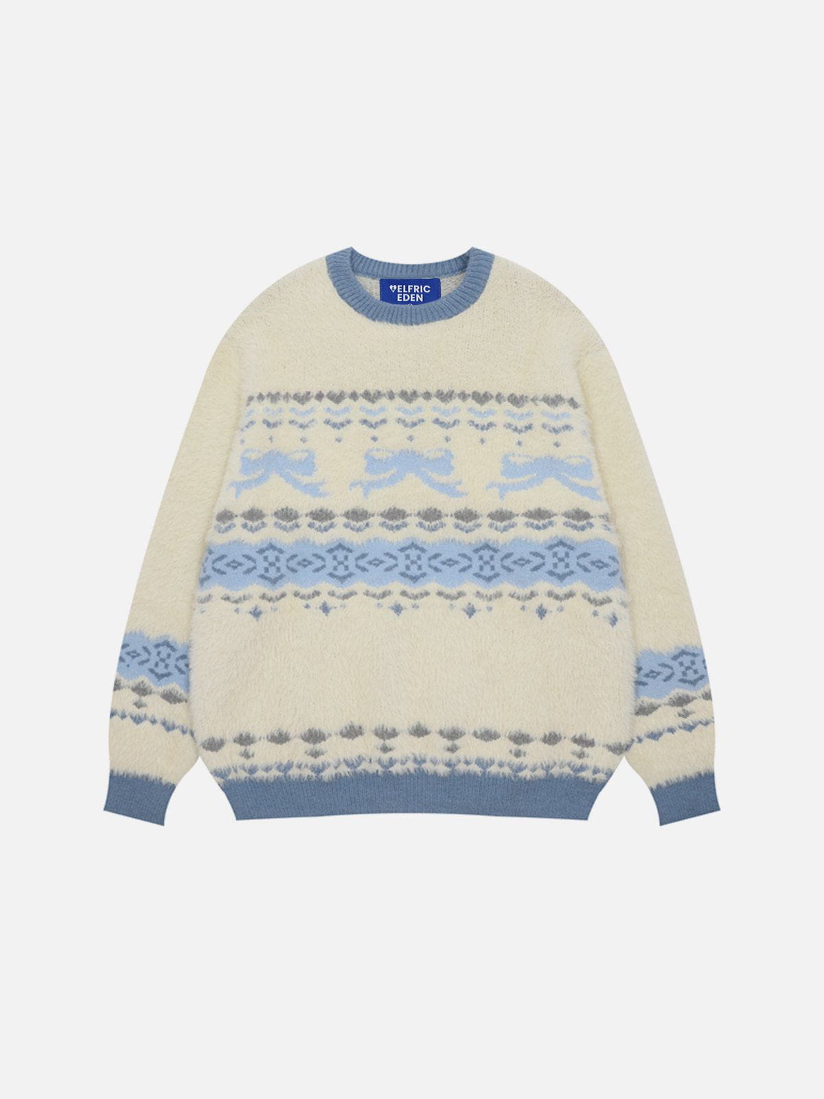 Bow Graphic Color Block Sweater | Aelfric Eden