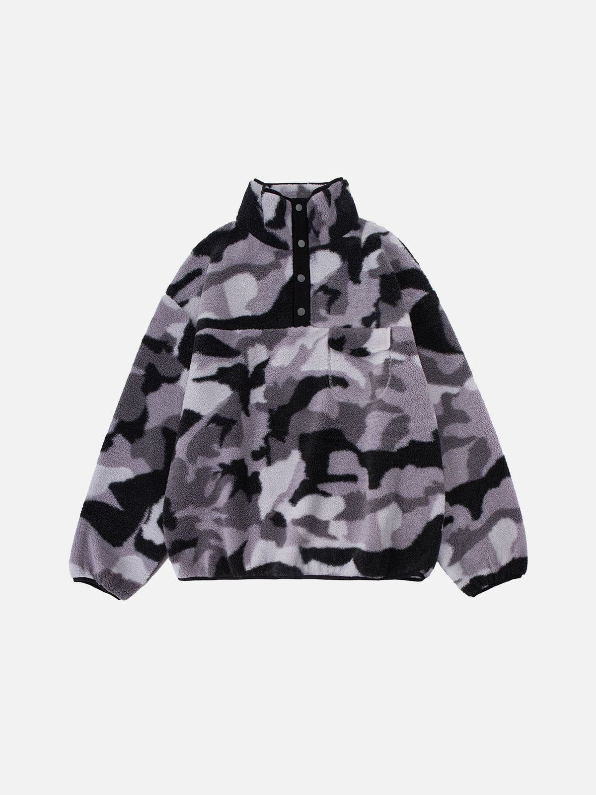 Camouflage Polar Fleece Sweatshirt for Outdoor & Casual Wear | Aelfric Eden