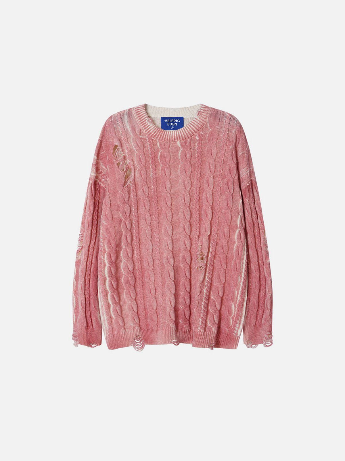 Distressed Cotton Sweater | Aelfric Eden Gradient Oversized