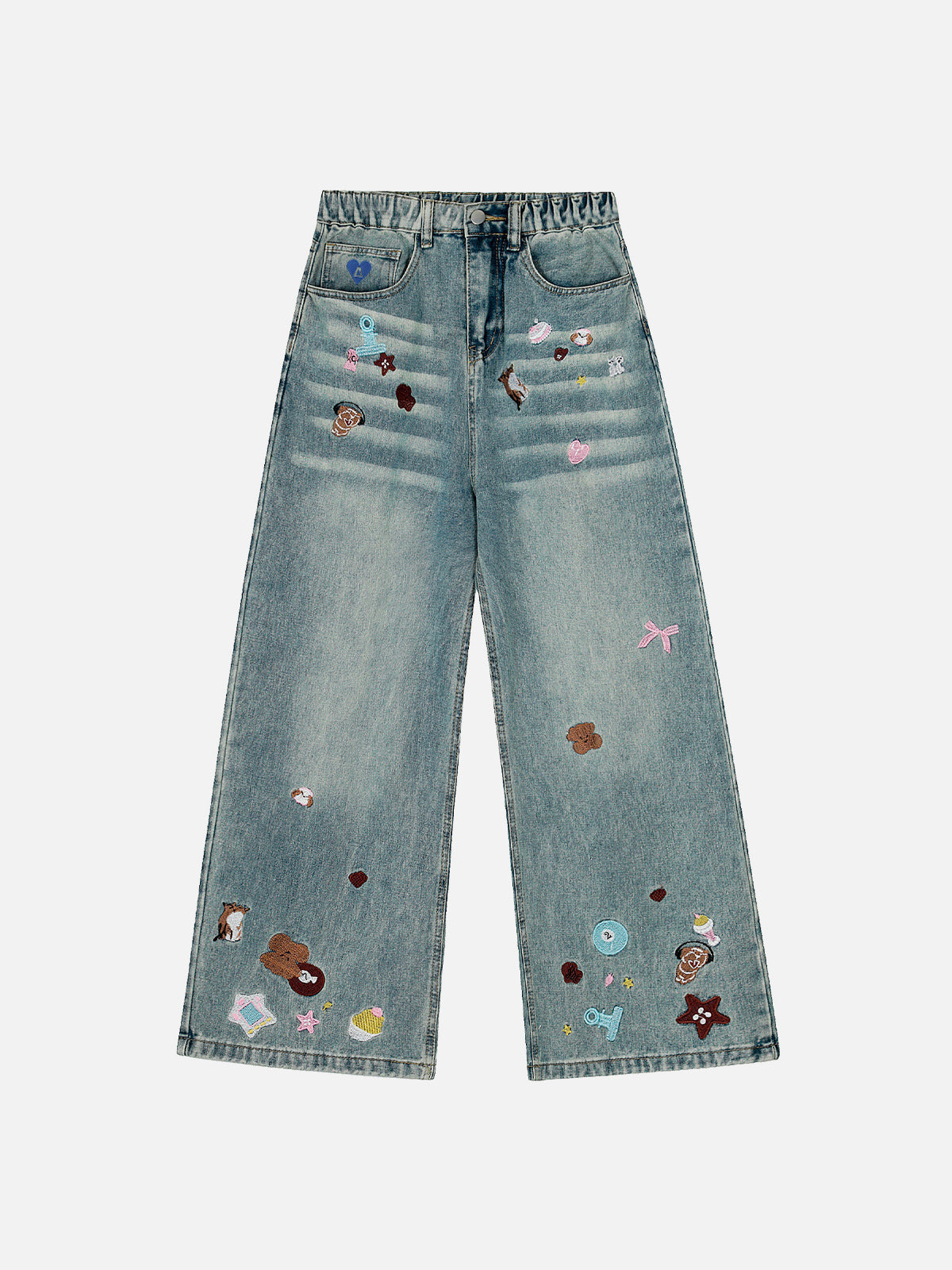 Cartoon Embroidery Jeans for Men | Aelfric Eden