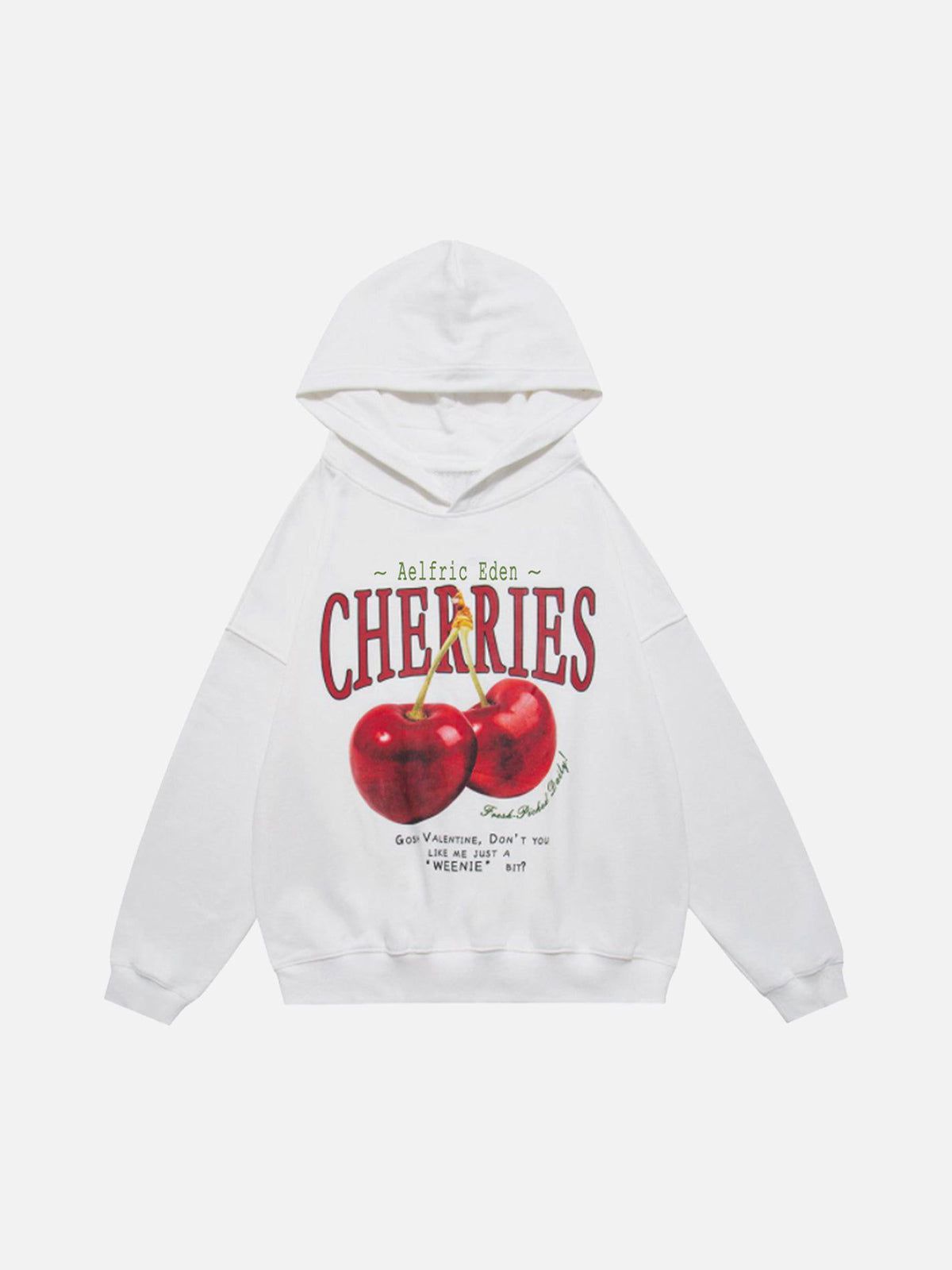Cherry Print Cotton Hoodie for Everyday Wear | Aelfric Eden