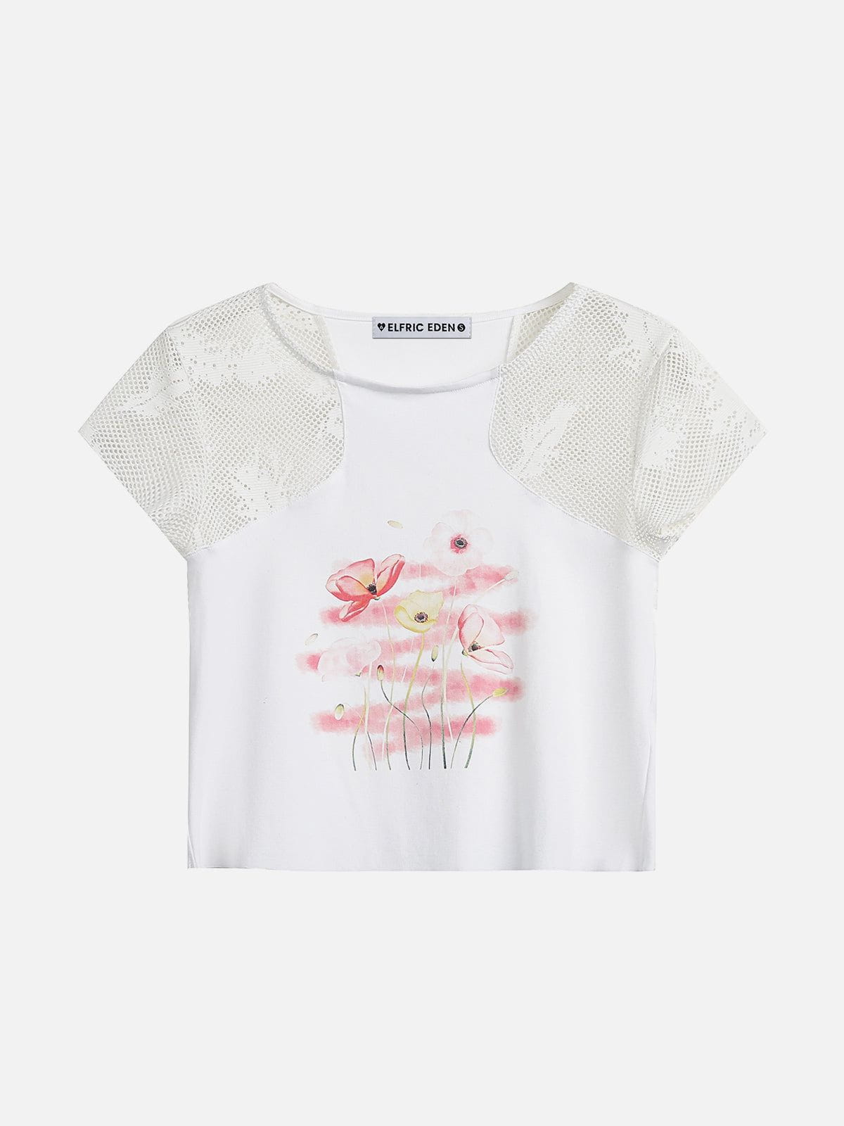 Flower Print Mesh Tee for Men & Women | Aelfric Eden