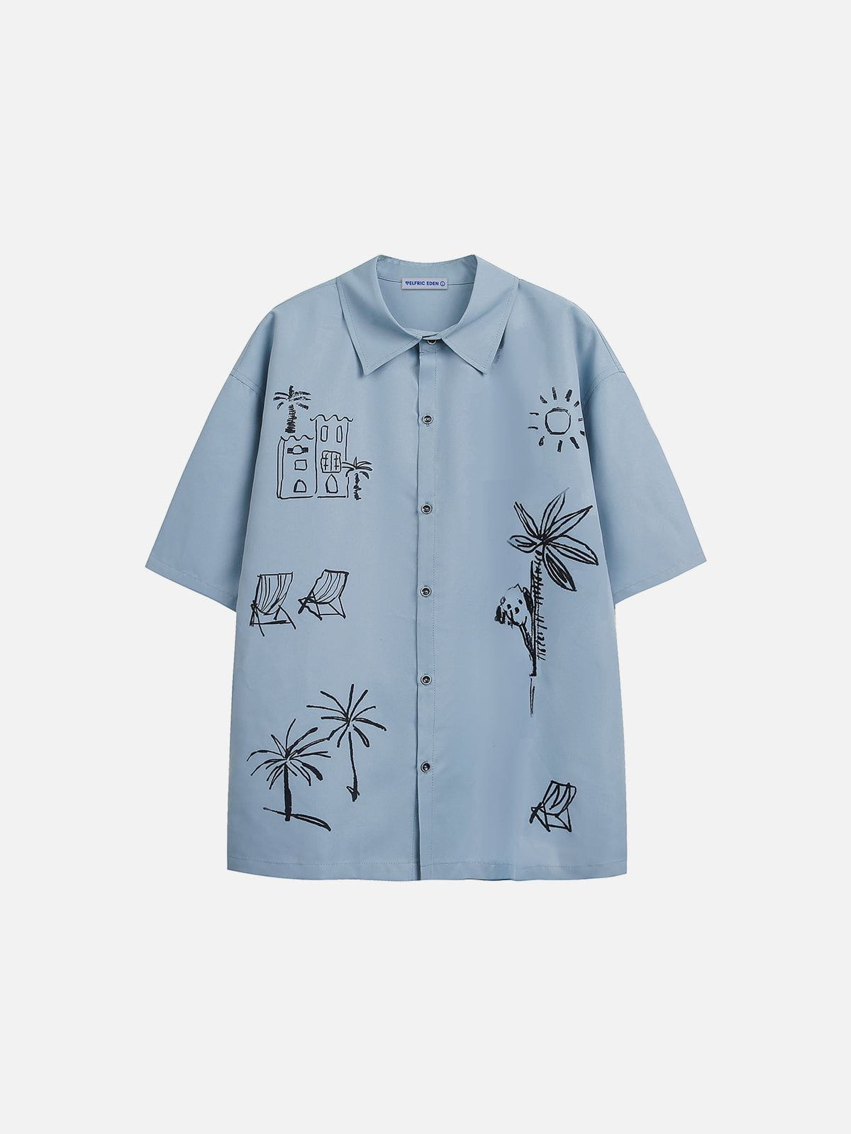 Cartoon Print Short Sleeve Shirt | Aelfric Eden
