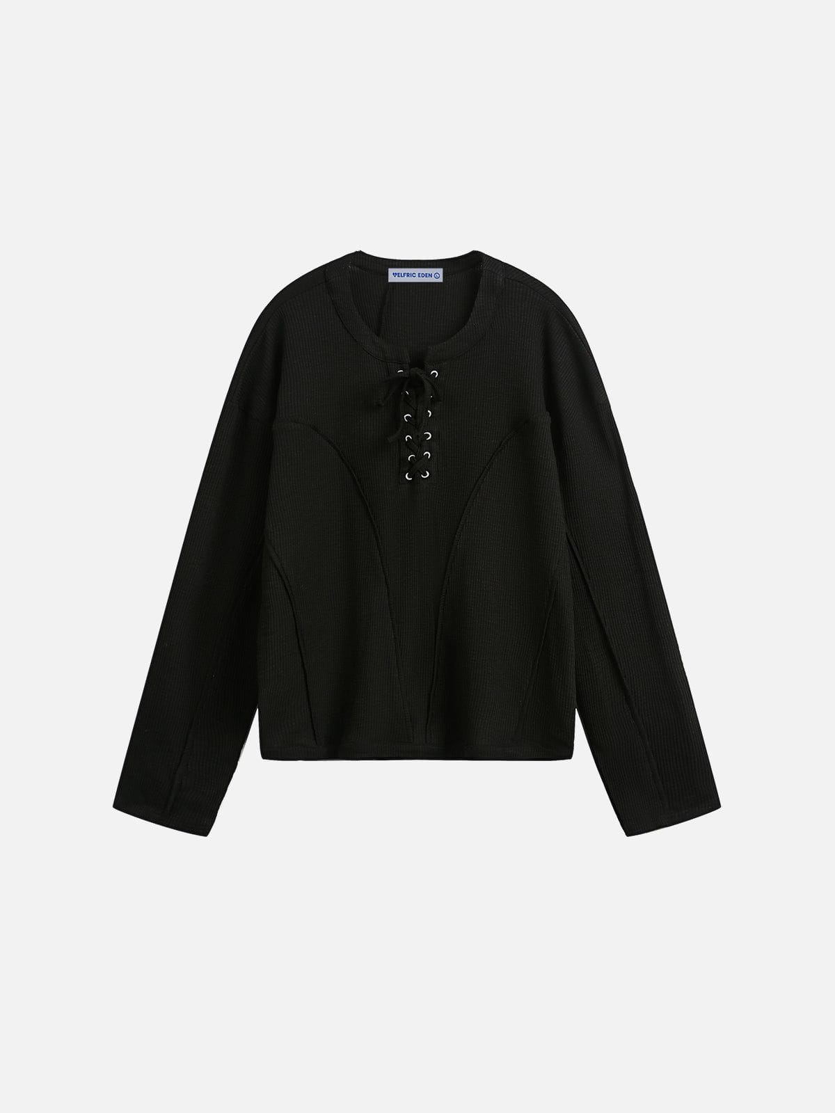 Bandage Long Sleeve Tee with Deconstructive Patchwork | Aelfric Eden