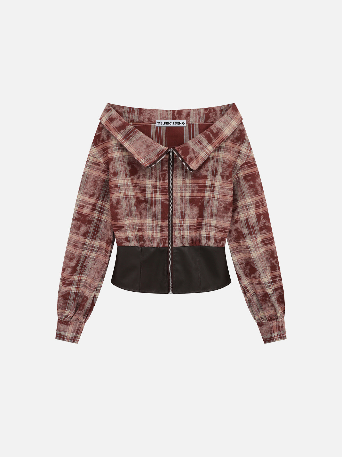 Tie Dye Plaid Long Sleeve Shirt | Aelfric Eden Cotton Blend