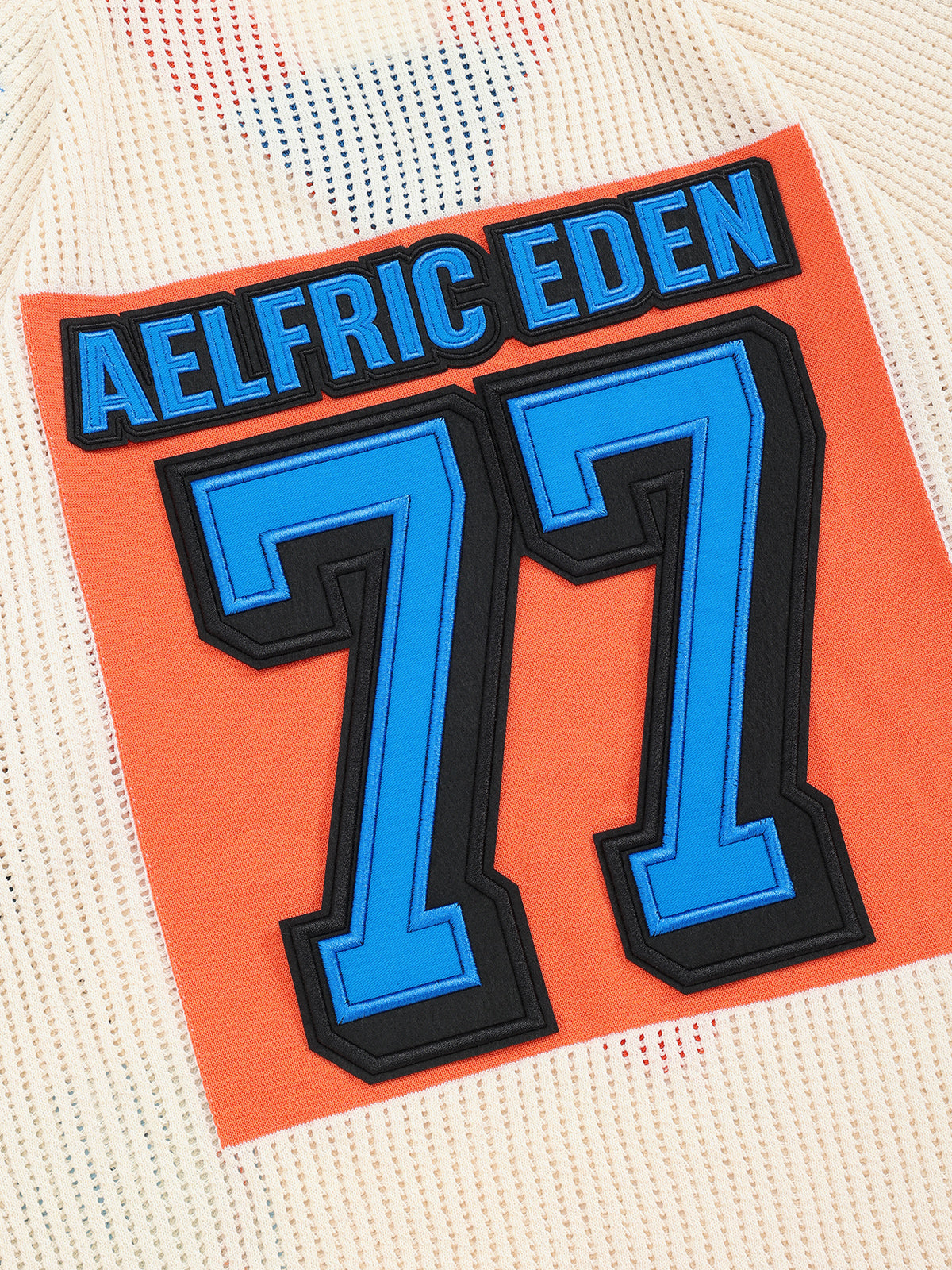 Breathable Mesh V-Neck Knit Tee with Star Graphic | Aelfric Eden