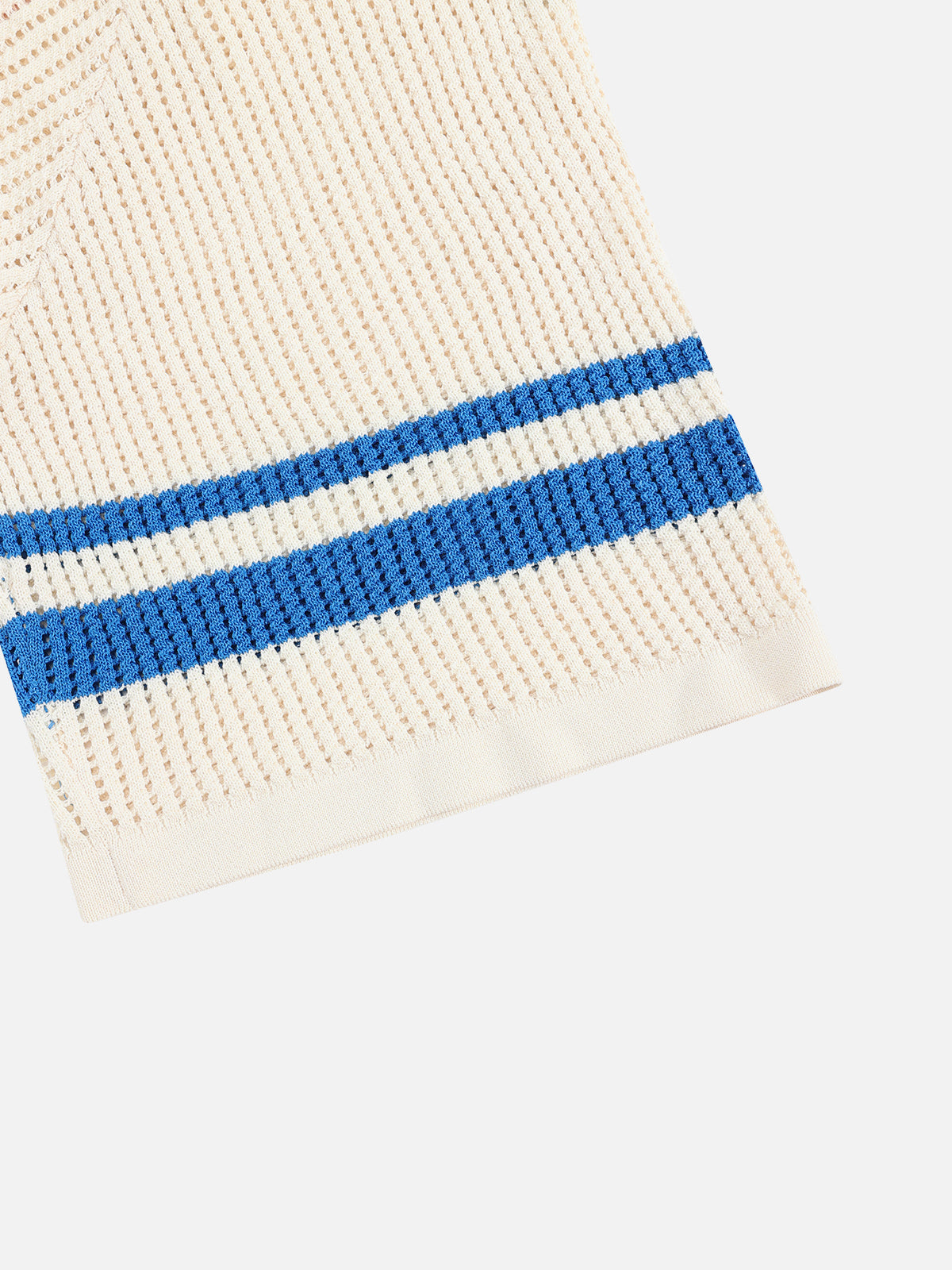Breathable Mesh V-Neck Knit Tee with Star Graphic | Aelfric Eden