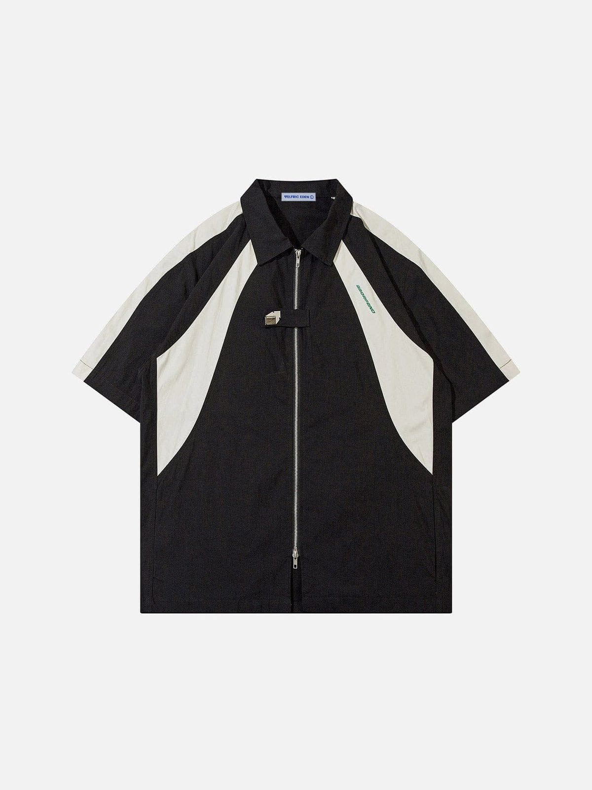 Colorblock Zipper Racing Shirt for Men & Women | Aelfric Eden