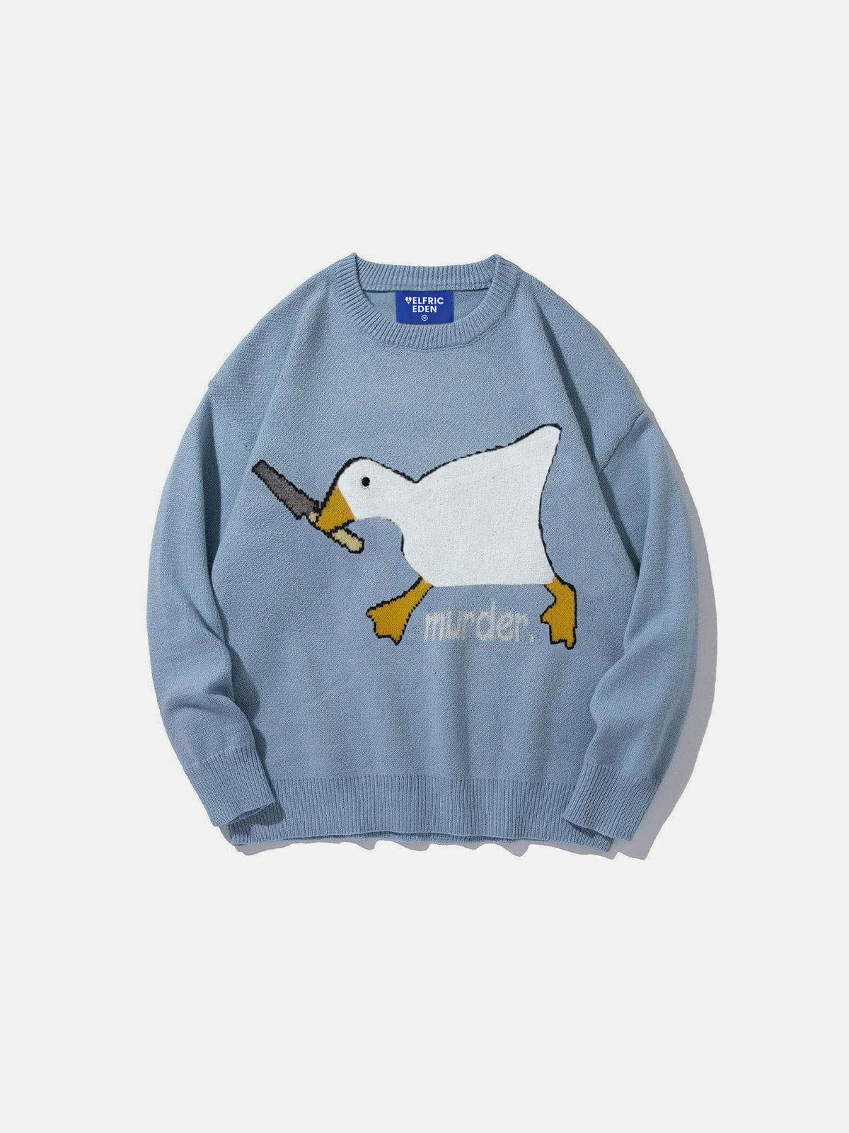Cute Goose Pattern Knit Sweater for Women & Men | Aelfric Eden