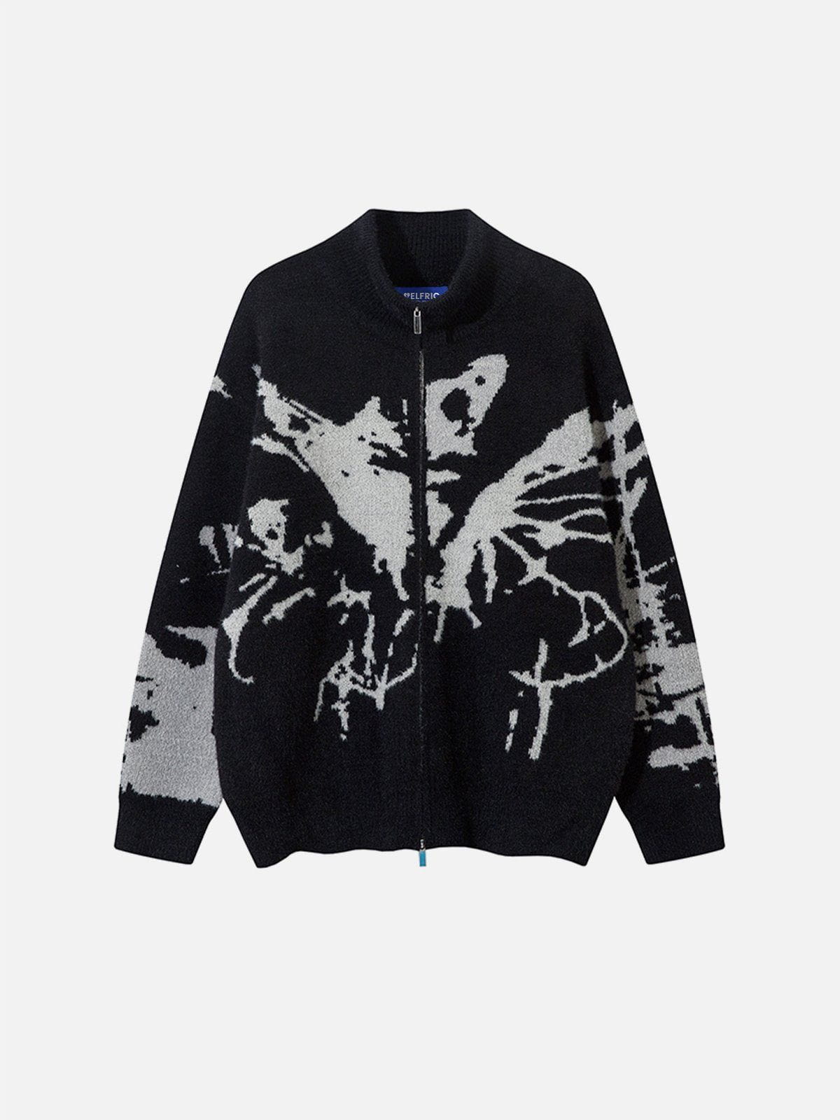 Butterfly Graphic Zip Up Cardigan | Aelfric Eden