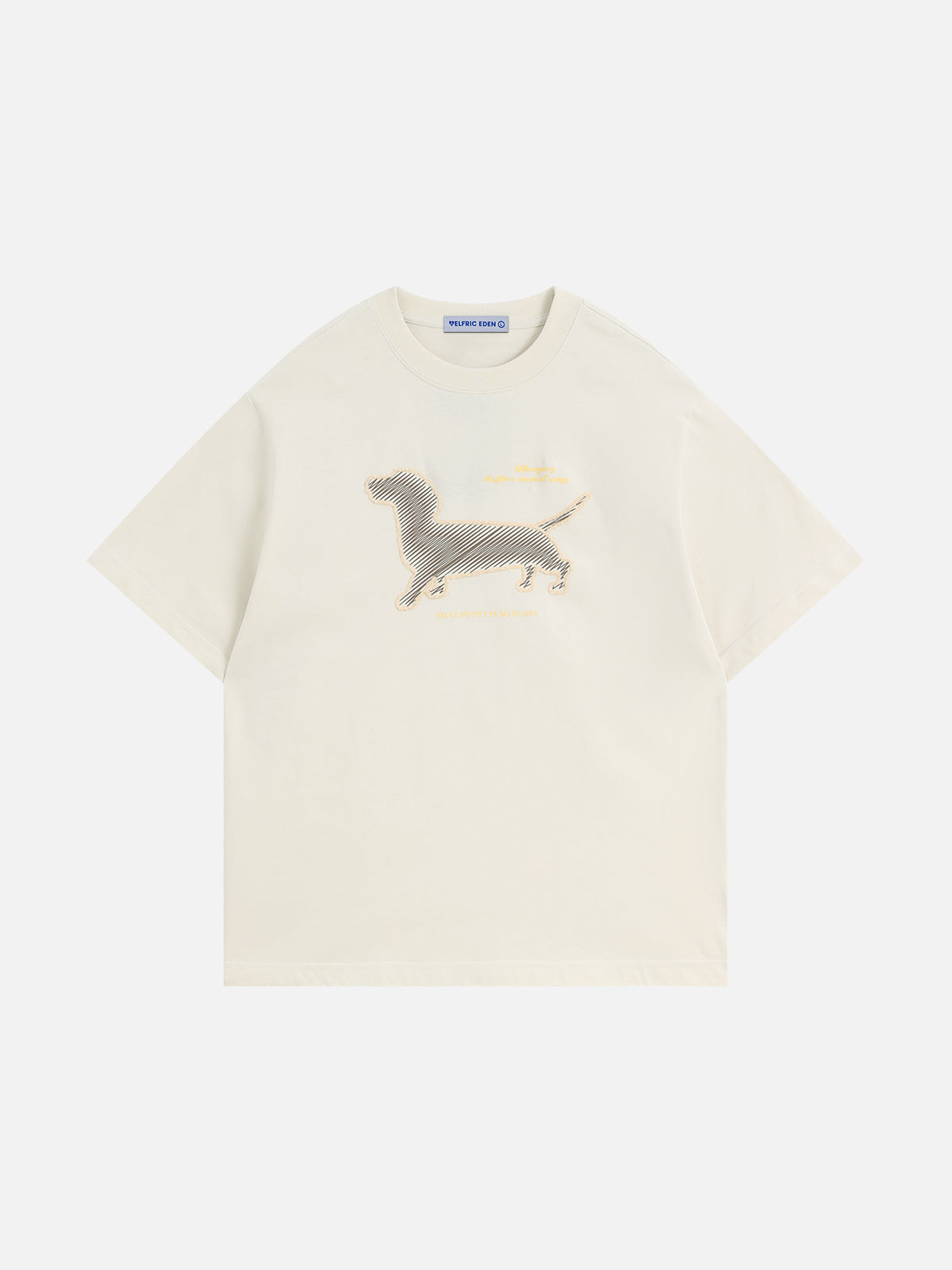 Graffiti Dachshund Print T-Shirt | 100% Cotton Graphic Tee | Aelfric Eden