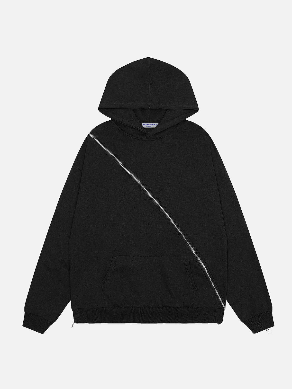Oversized Zip-Up Hoodie for Men & Women | Aelfric Eden Solid Cotton