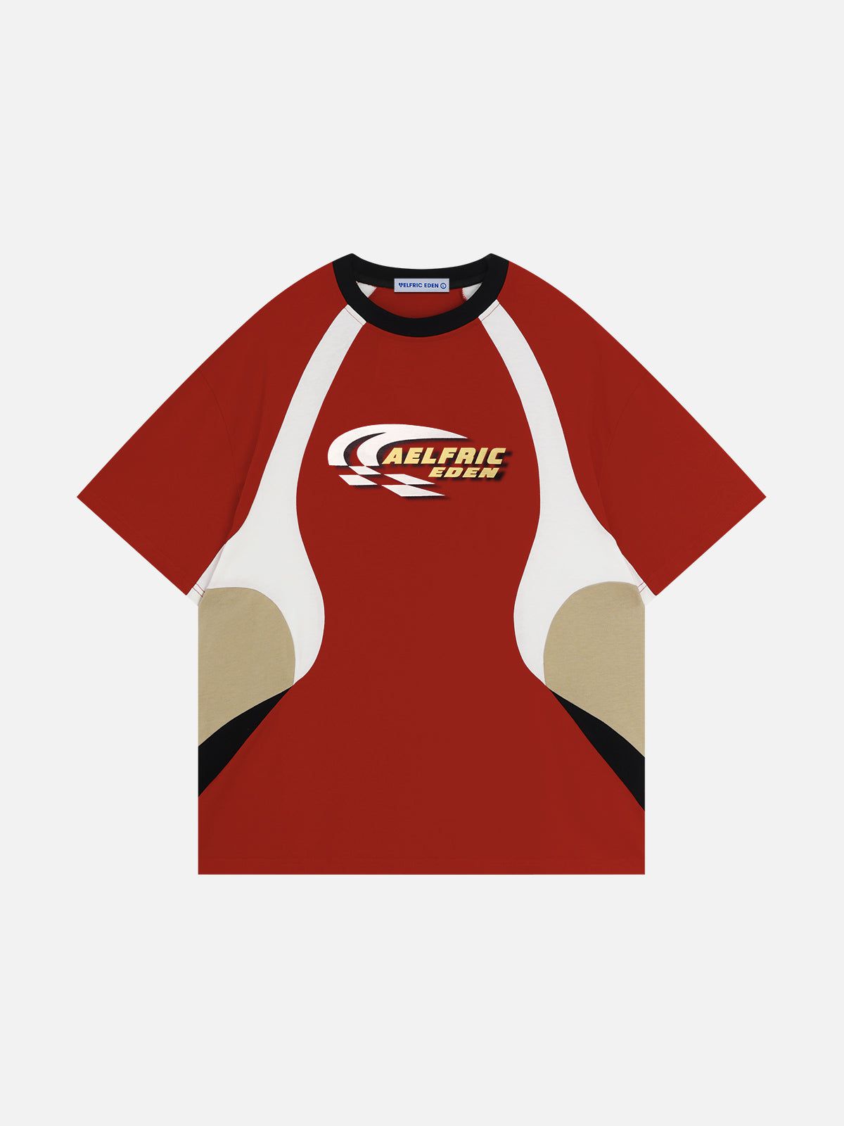 Color Block Racing Print T-Shirt for Men | Aelfric Eden