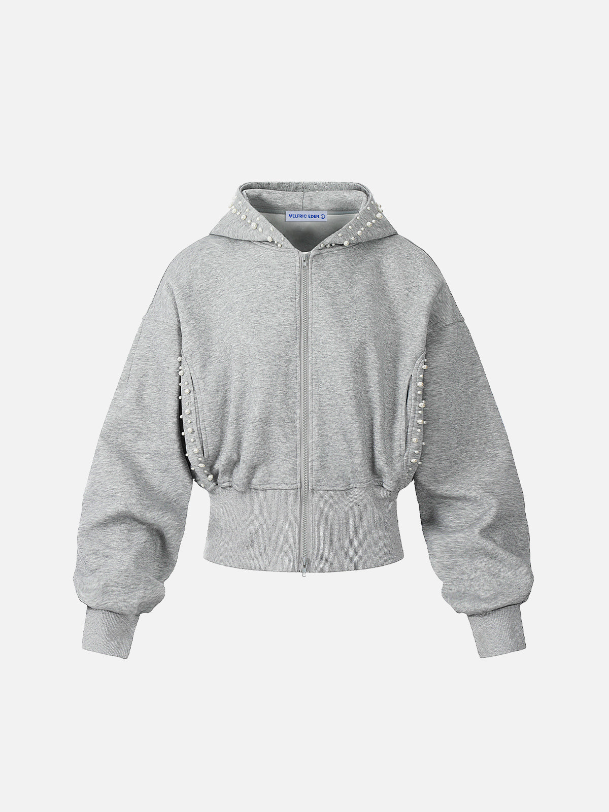 Aelfric Eden Pearl Boxy Zip Up Hoodie | Cotton-Polyester Blend