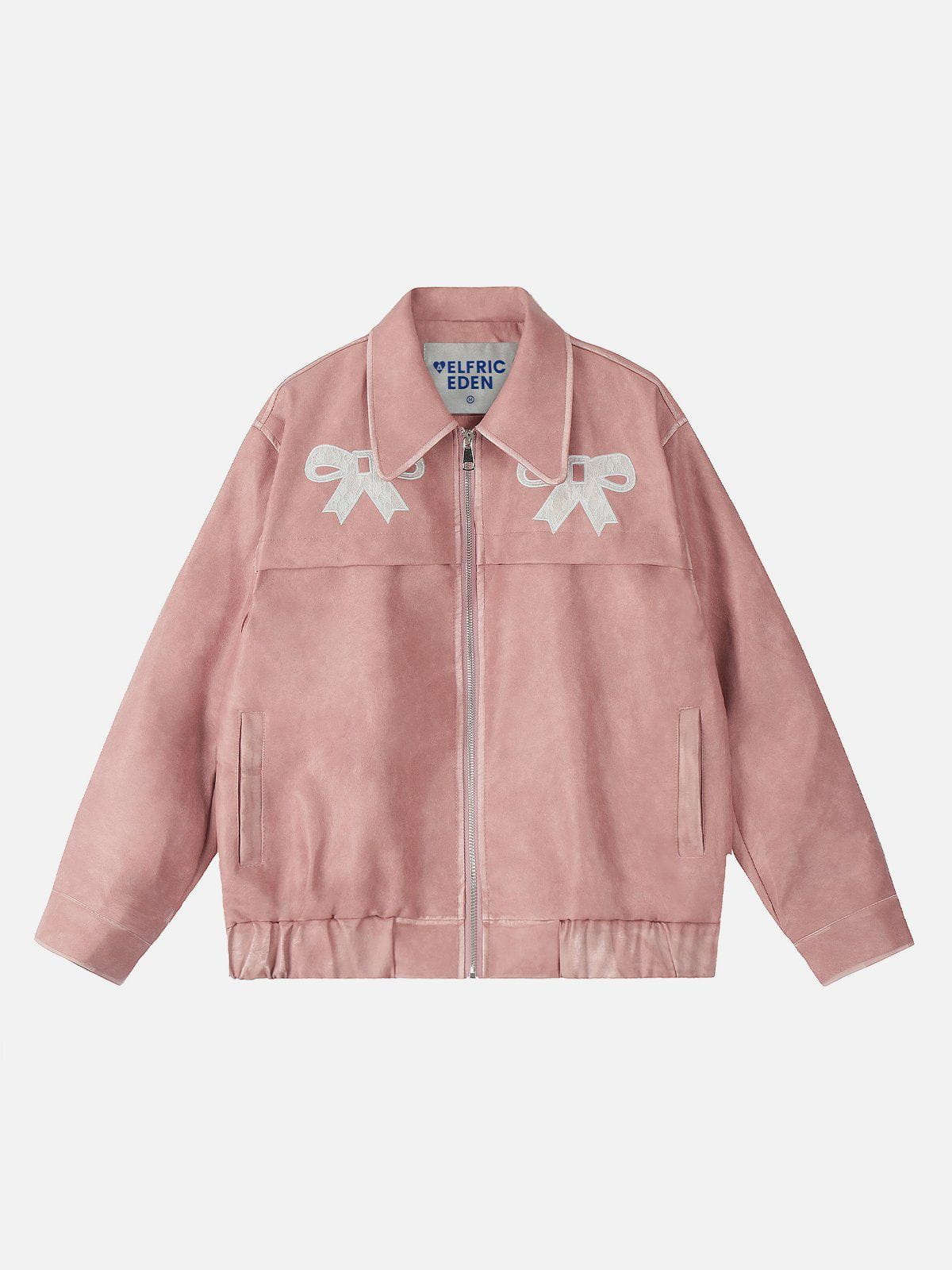 Faux Leather Cropped Jacket with Bow Detail | Aelfric Eden