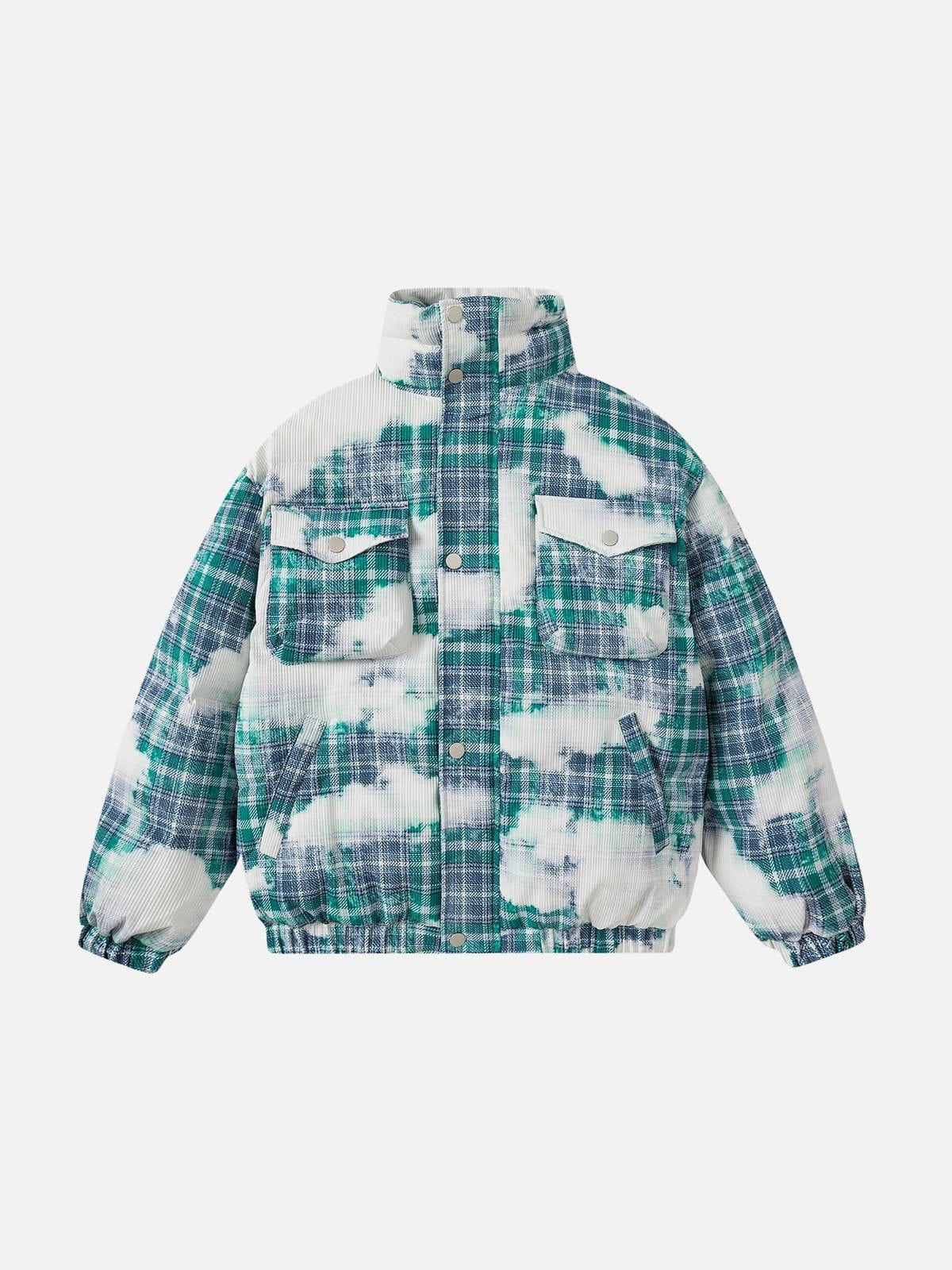 Oversized Plaid Graphic Coat for Men | Aelfric Eden