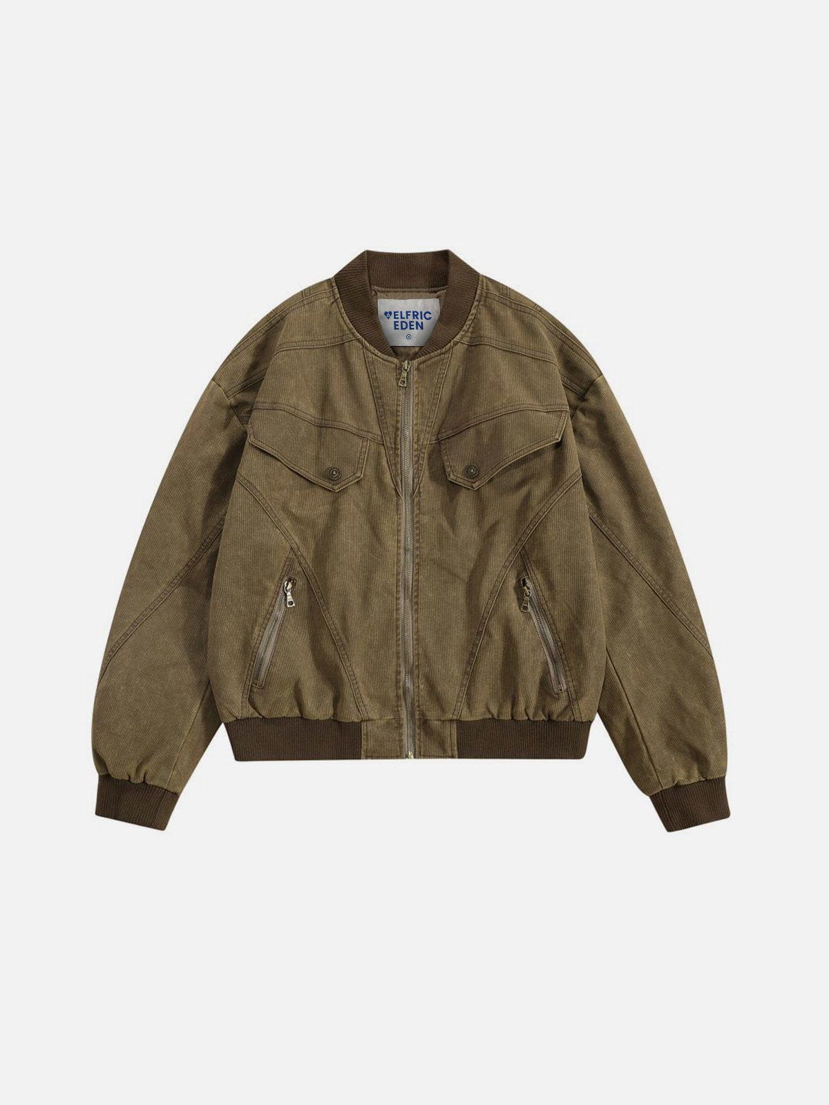 Deconstructive Patchwork Washed Bomber Jacket | Aelfric Eden