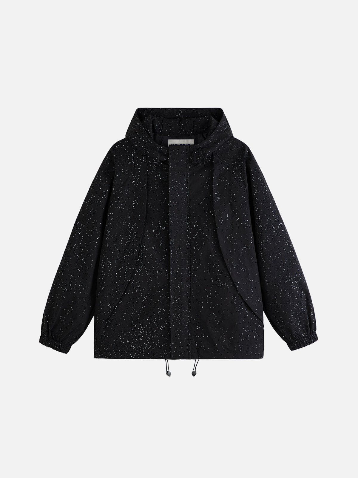 Hotfix Rhinestone Hooded Jacket with Glamorous Design | Aelfric Eden
