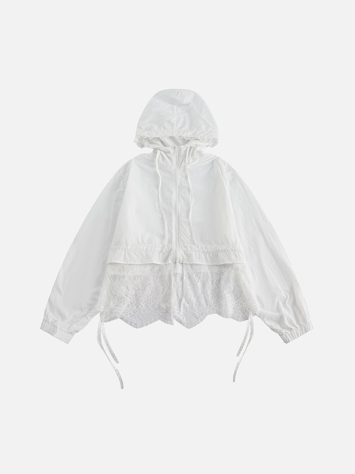 Lace Patchwork Sun-Protection Jacket with Hood | Aelfric Eden