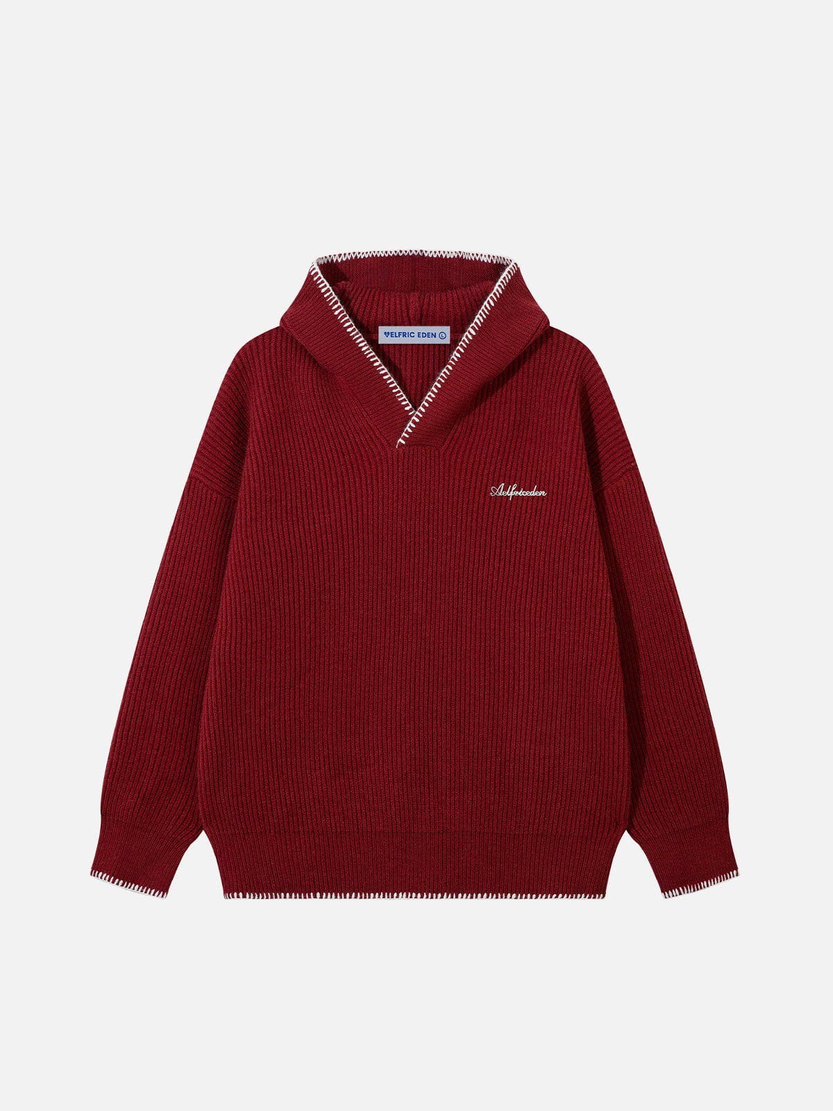 Line Patchwork Knit Hoodie for Men & Women | Aelfric Eden