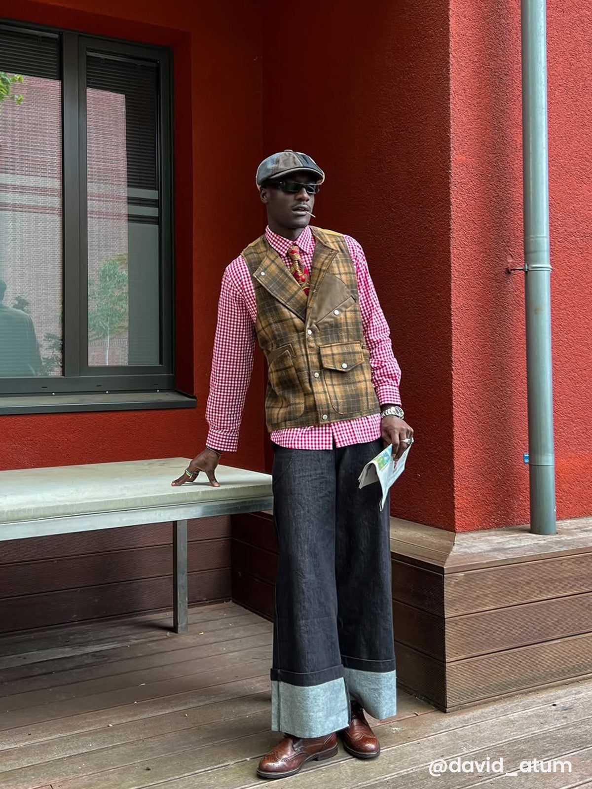 Plaid Patchwork Vest for Men | Aelfric Eden Streetwear