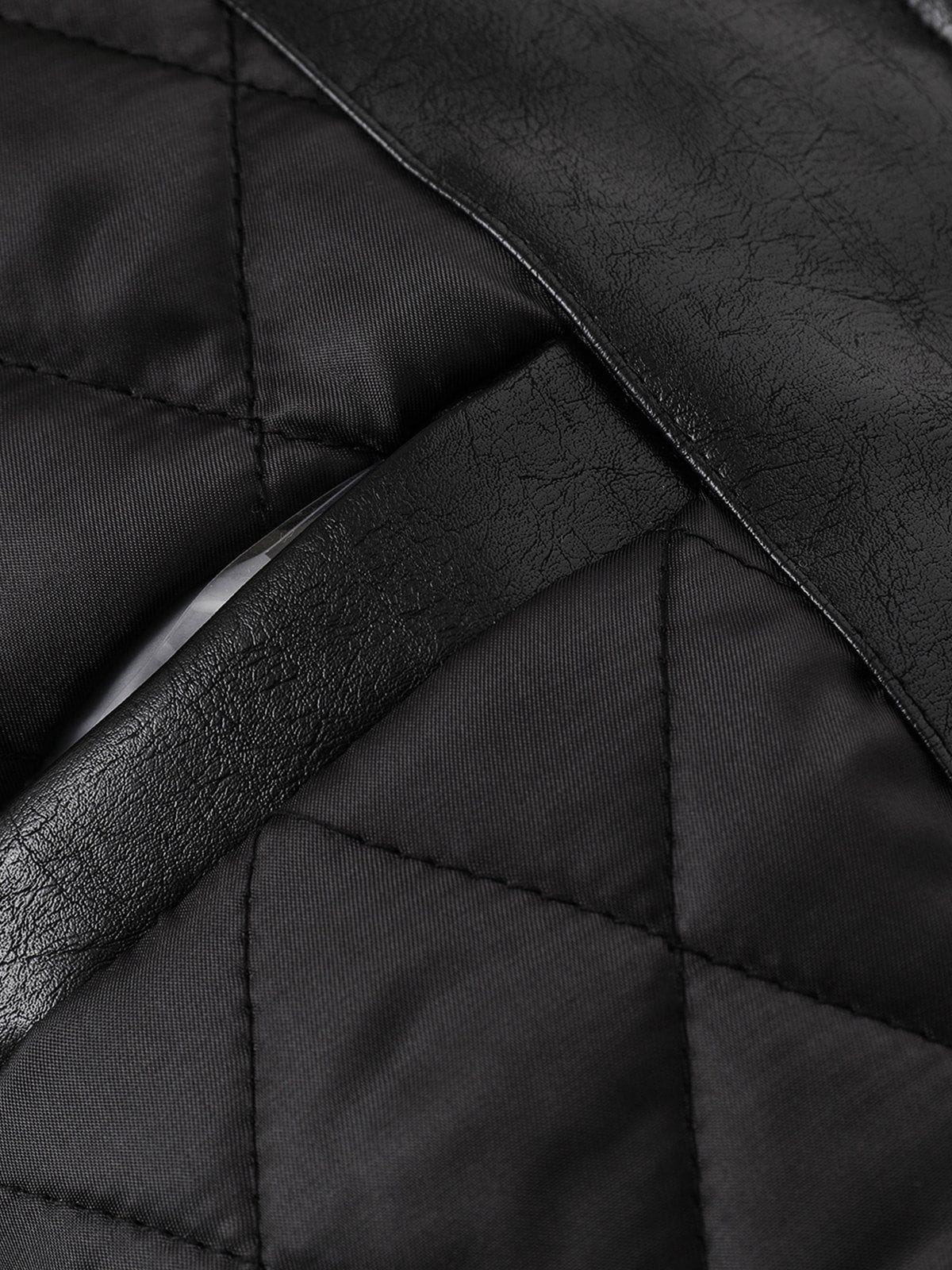 Plush Collar Faux Leather Jacket for Men & Women | Aelfric Eden